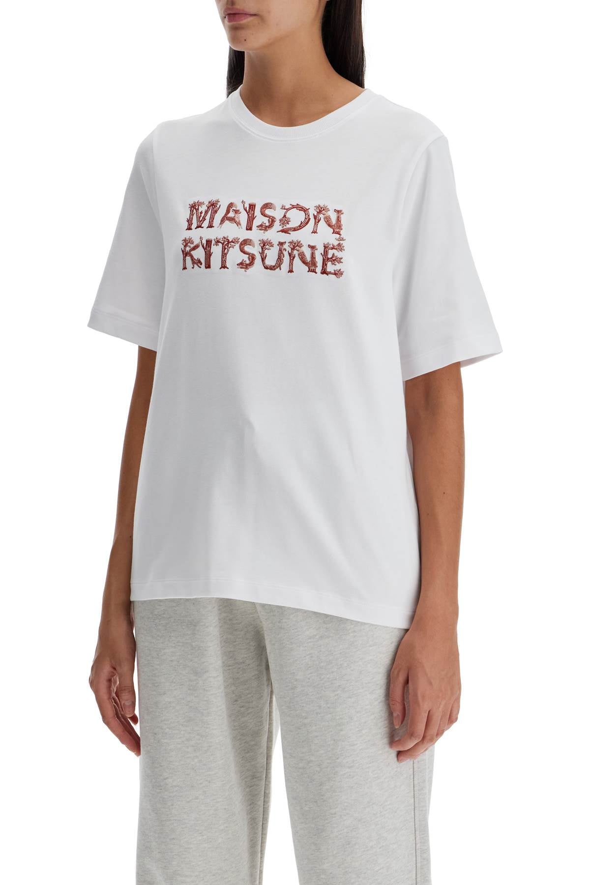 Maison Kitsune woodland alphabet t-shirt image 3