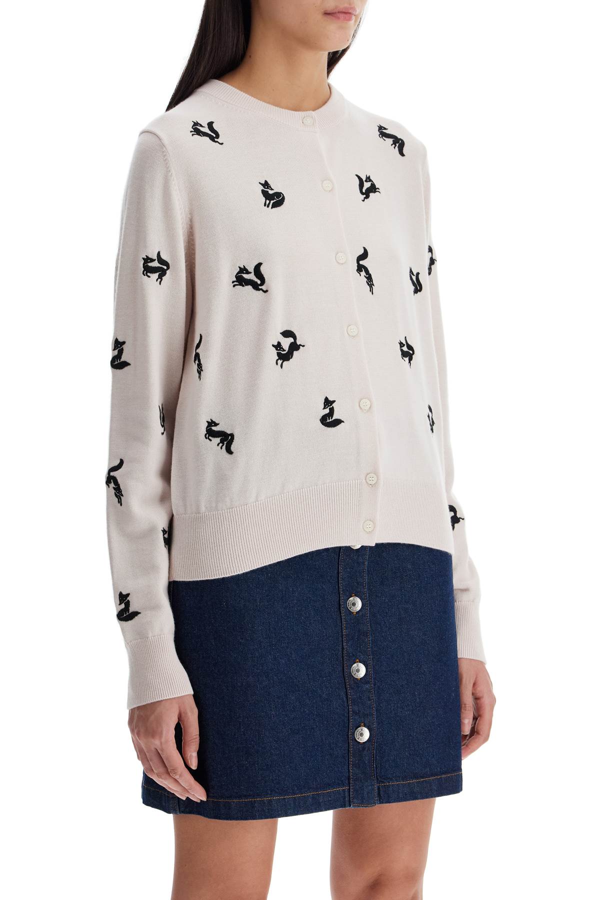 Maison Kitsuné Fancy Fox Embroidered Cardigan image 1