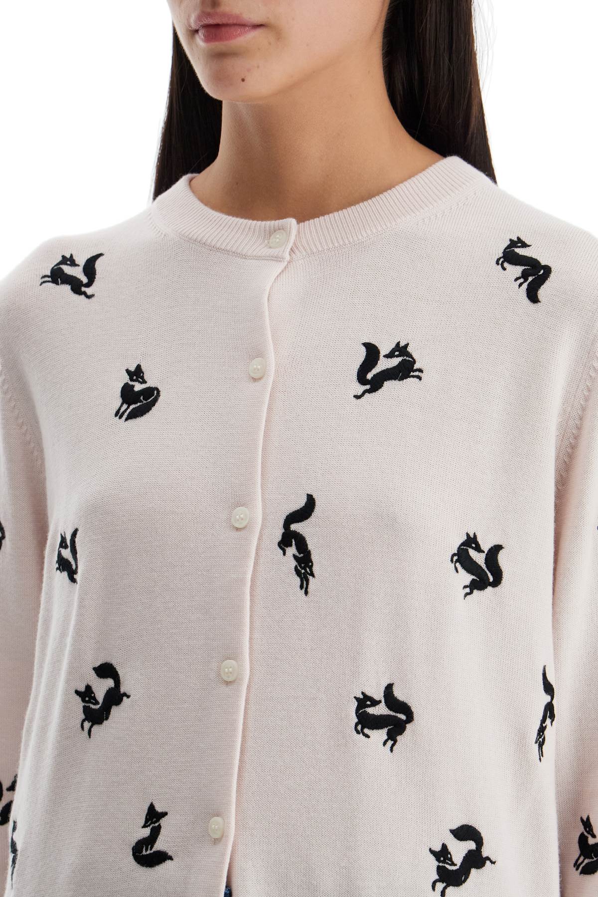 Maison Kitsuné Fancy Fox Embroidered Cardigan image 3