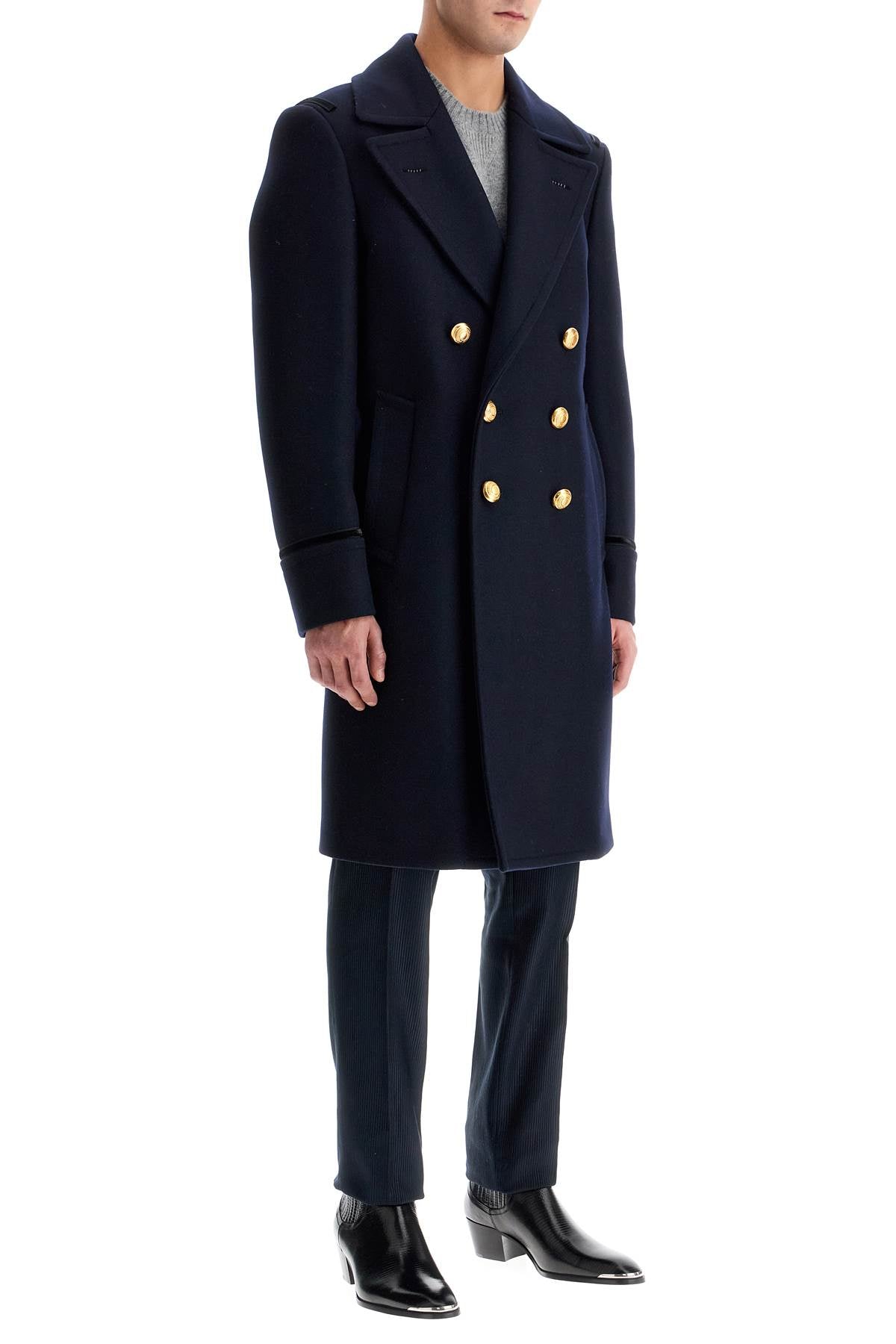 Tom Ford Double-Breasted Wool Felt Midi Coat image 1