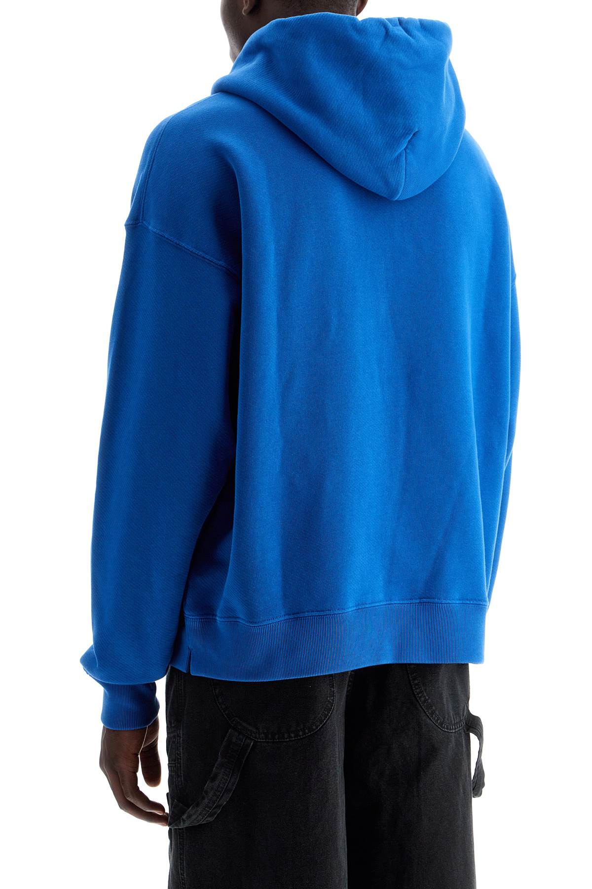 Off-White Oversized Hooded Sweatshirt with Logo Print image 2