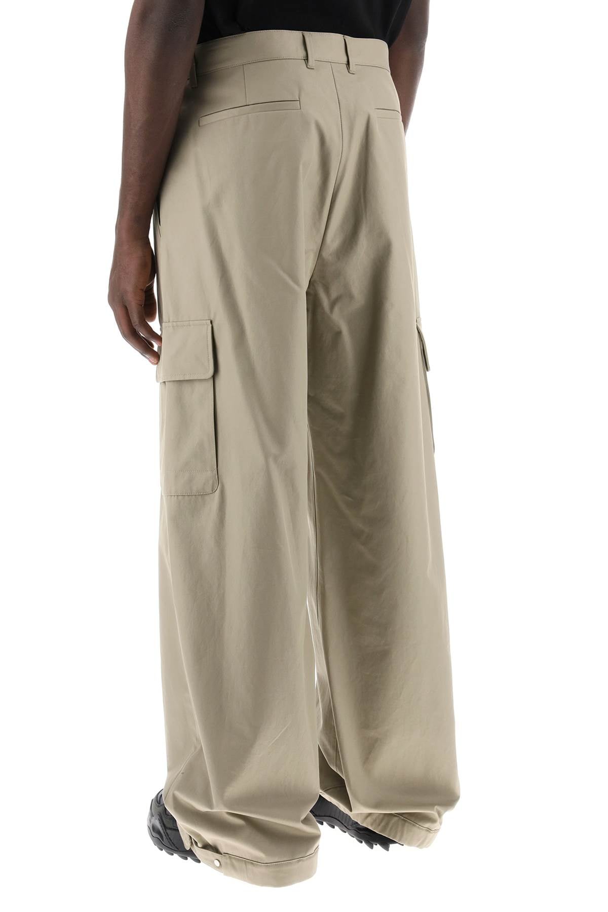 Off-White wide-legged cargo pants with ample leg image 2