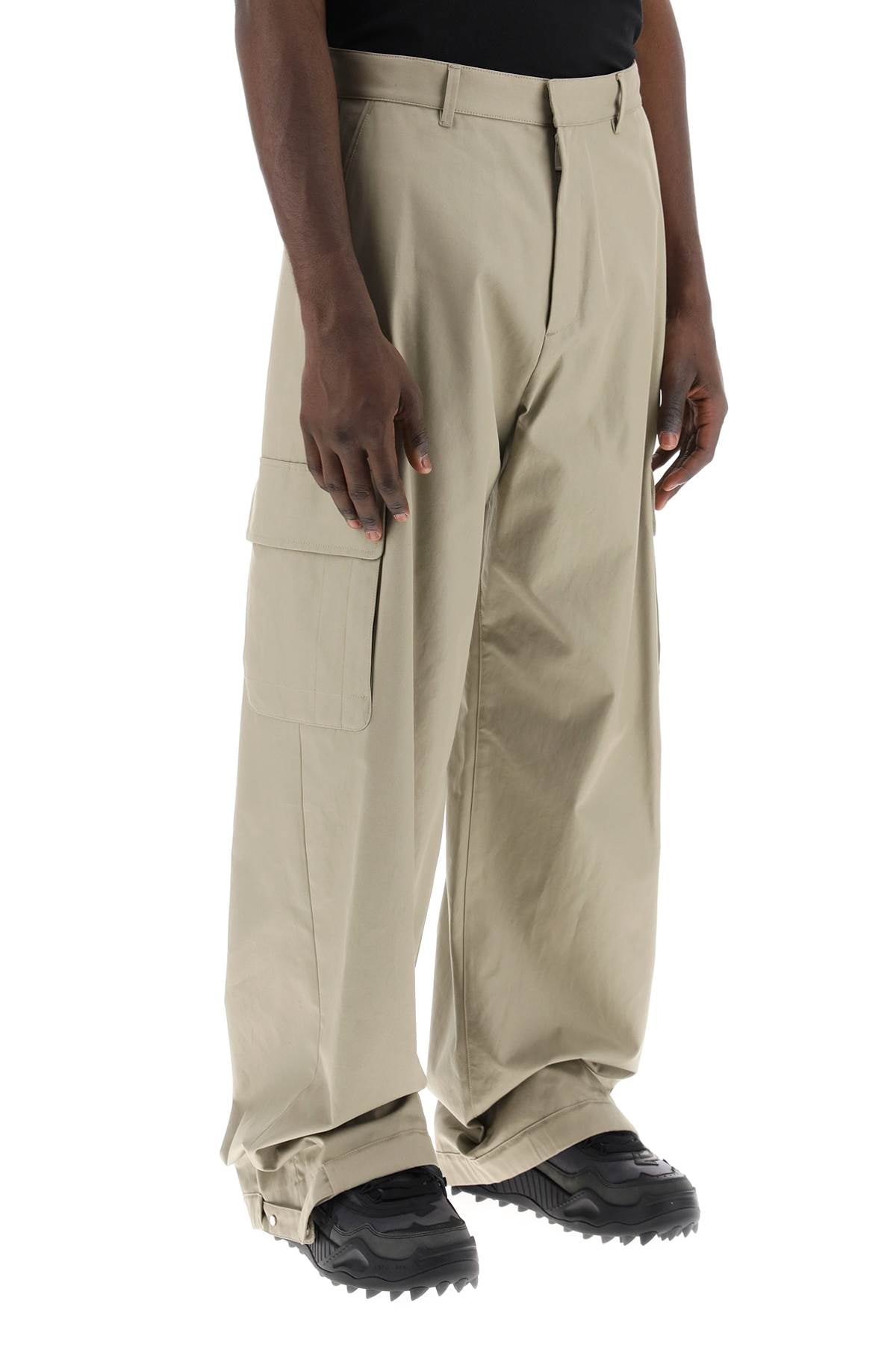 Off-White wide-legged cargo pants with ample leg image 1