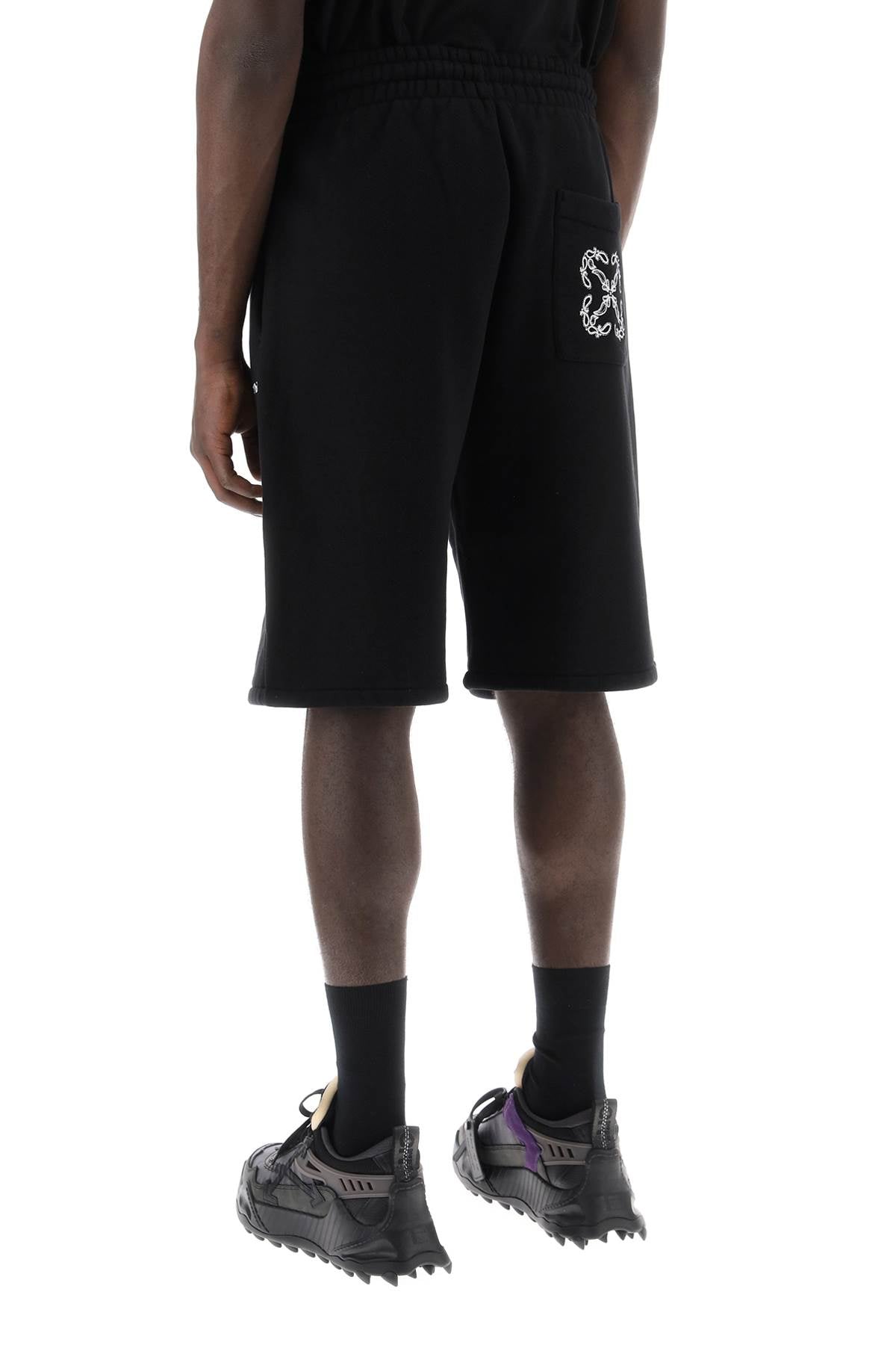 Off-White "sporty bermuda shorts with embroidered arrow image 2