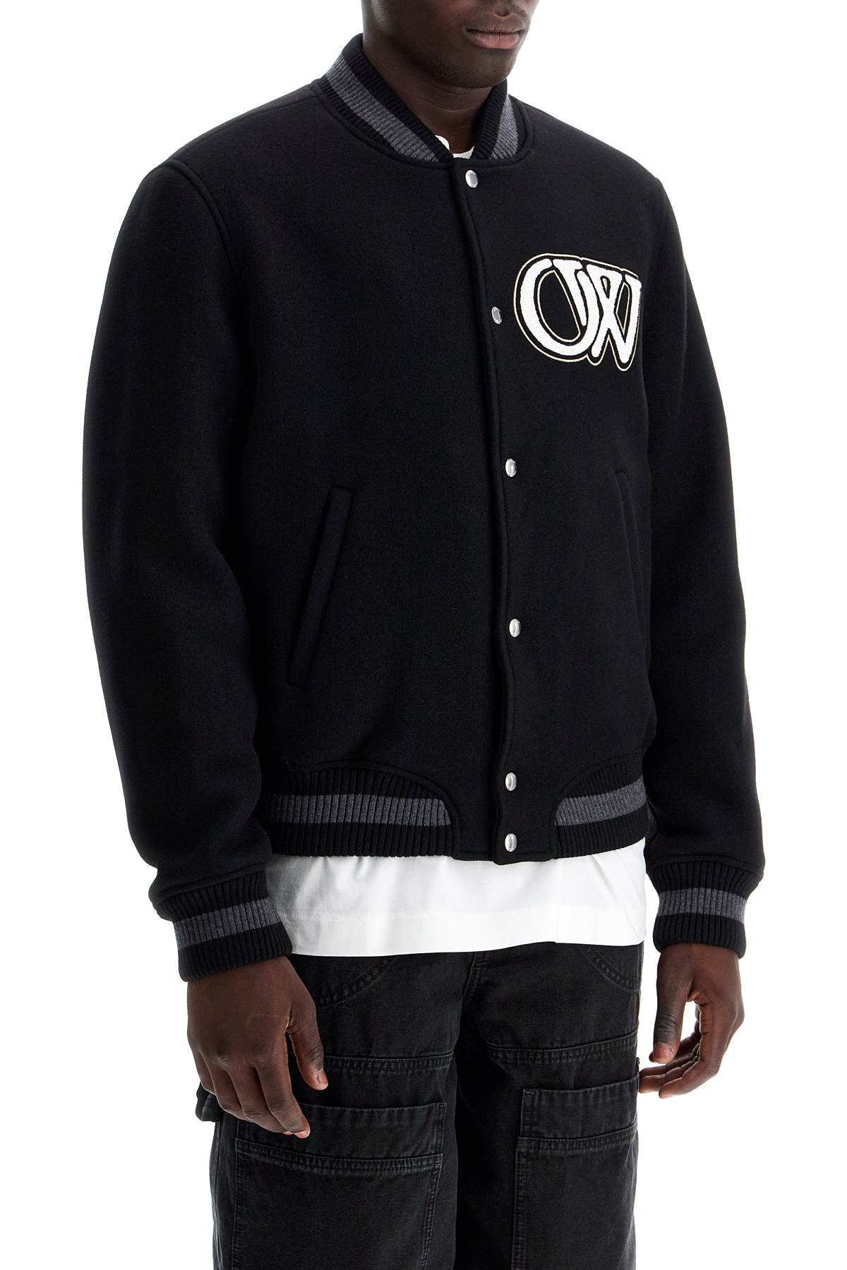 Off-White embroidered lettering varsity image 1