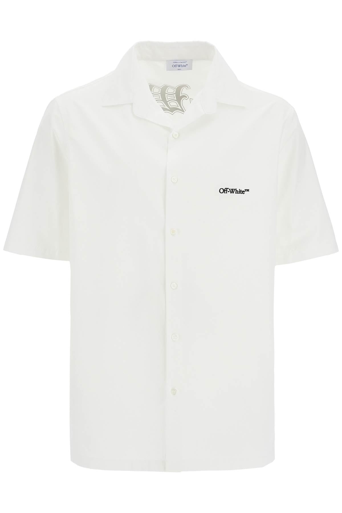 Off-White Short Sleeve Gothic Arrow Cotton Shirt image 0