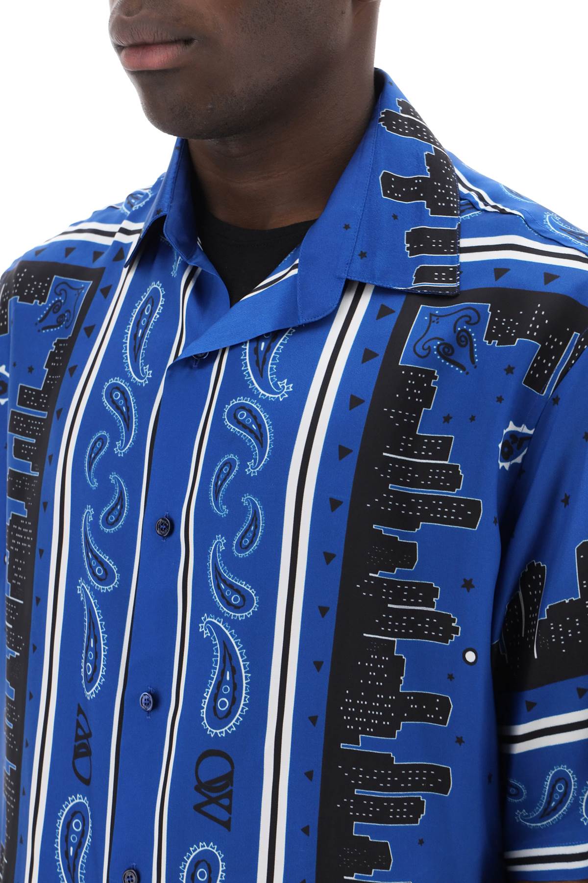 Off-White skyline paisley bowling shirt with pattern image 3