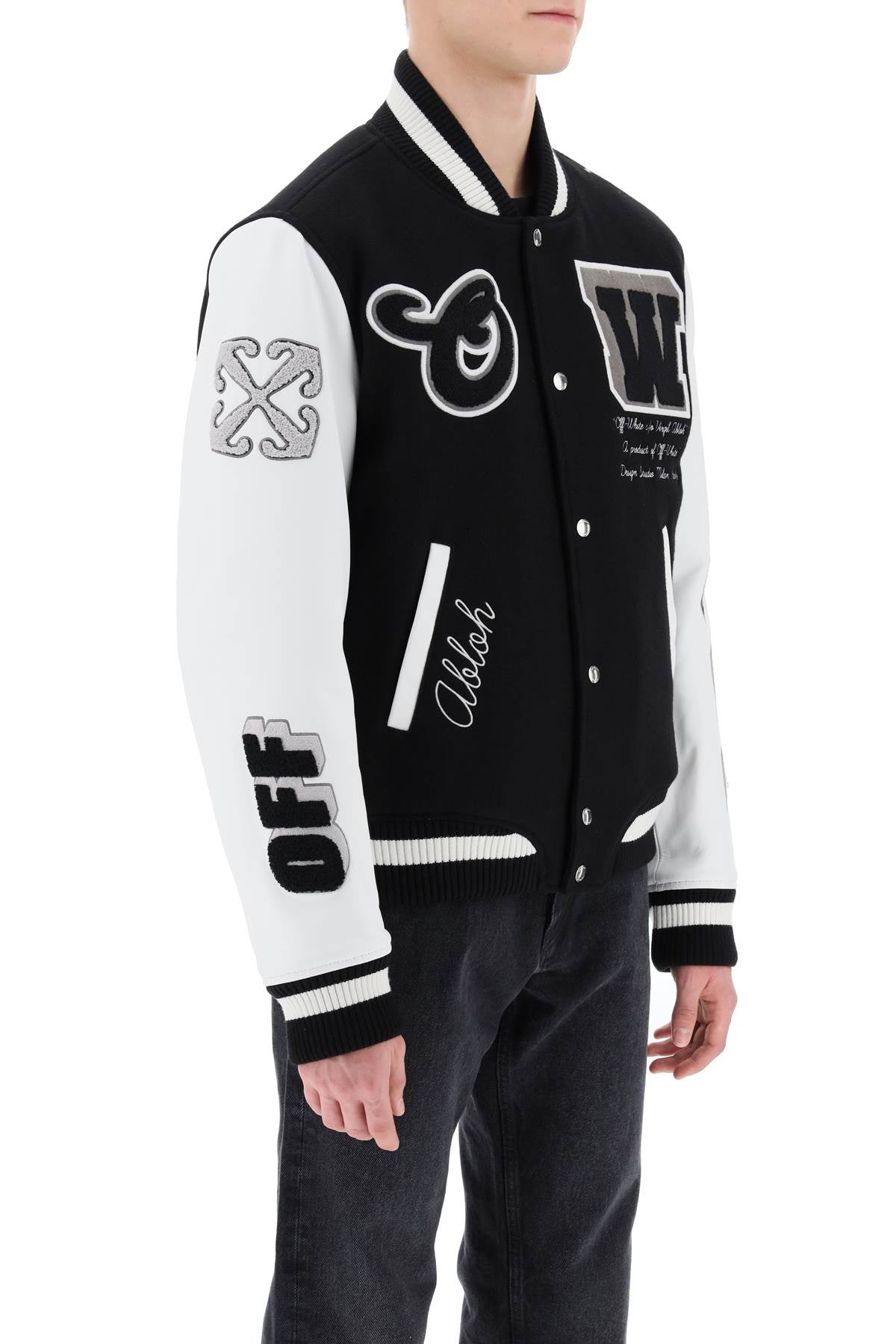 Off-White Lea Varsity Bomber Jacket for Men image 1