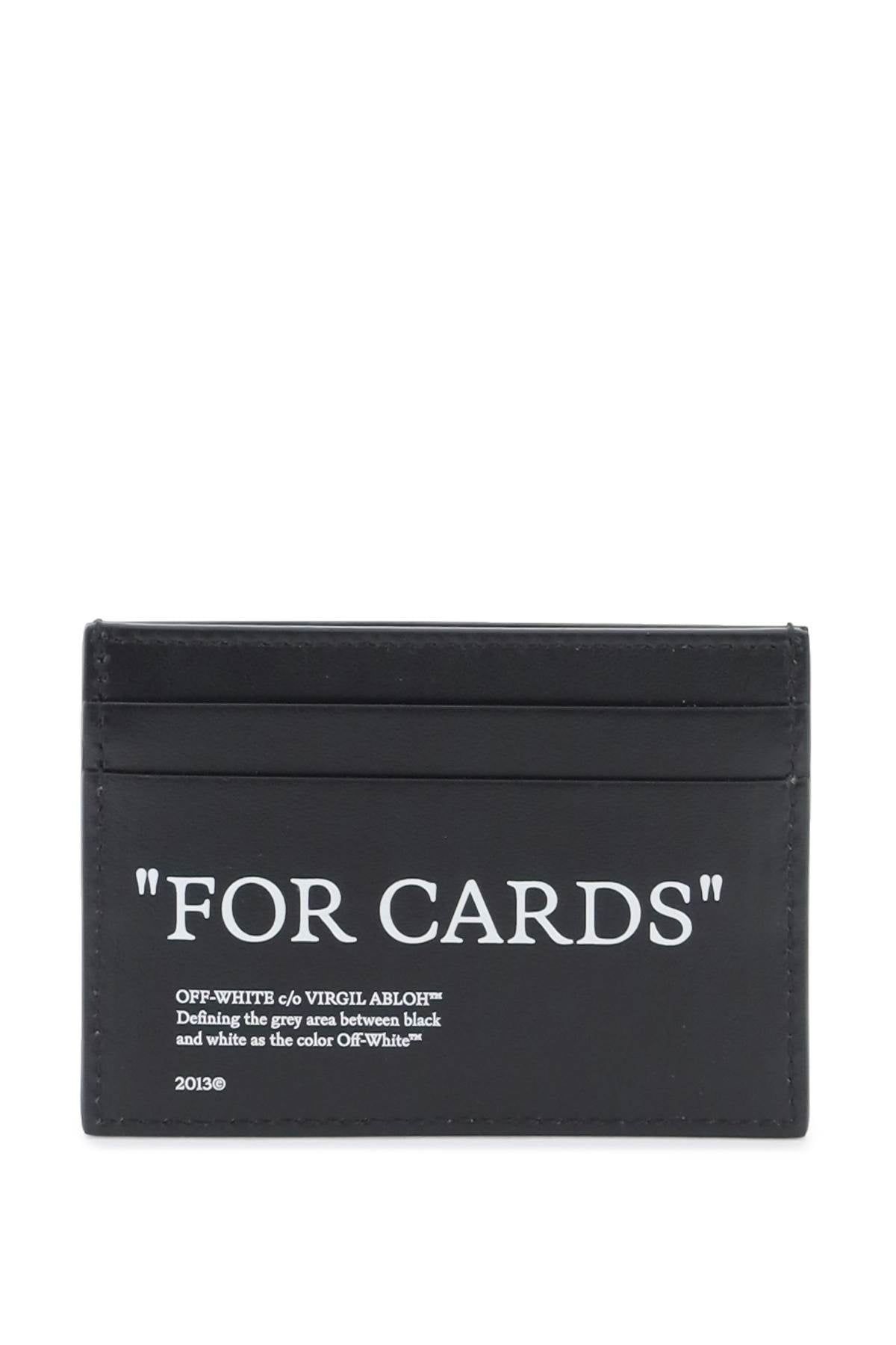 Off-White bookish card holder with lettering image 2