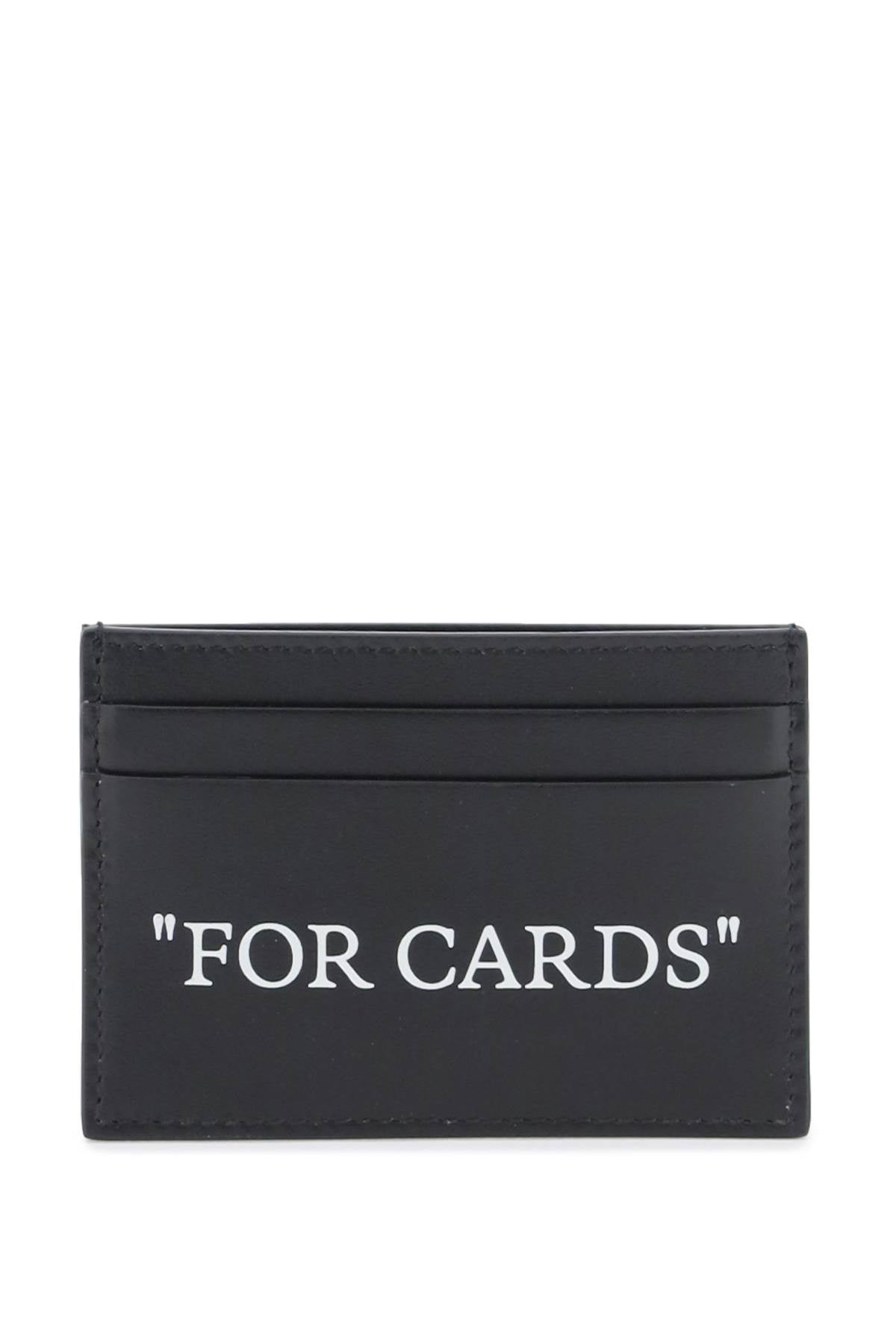 Off-White bookish card holder with lettering image 0