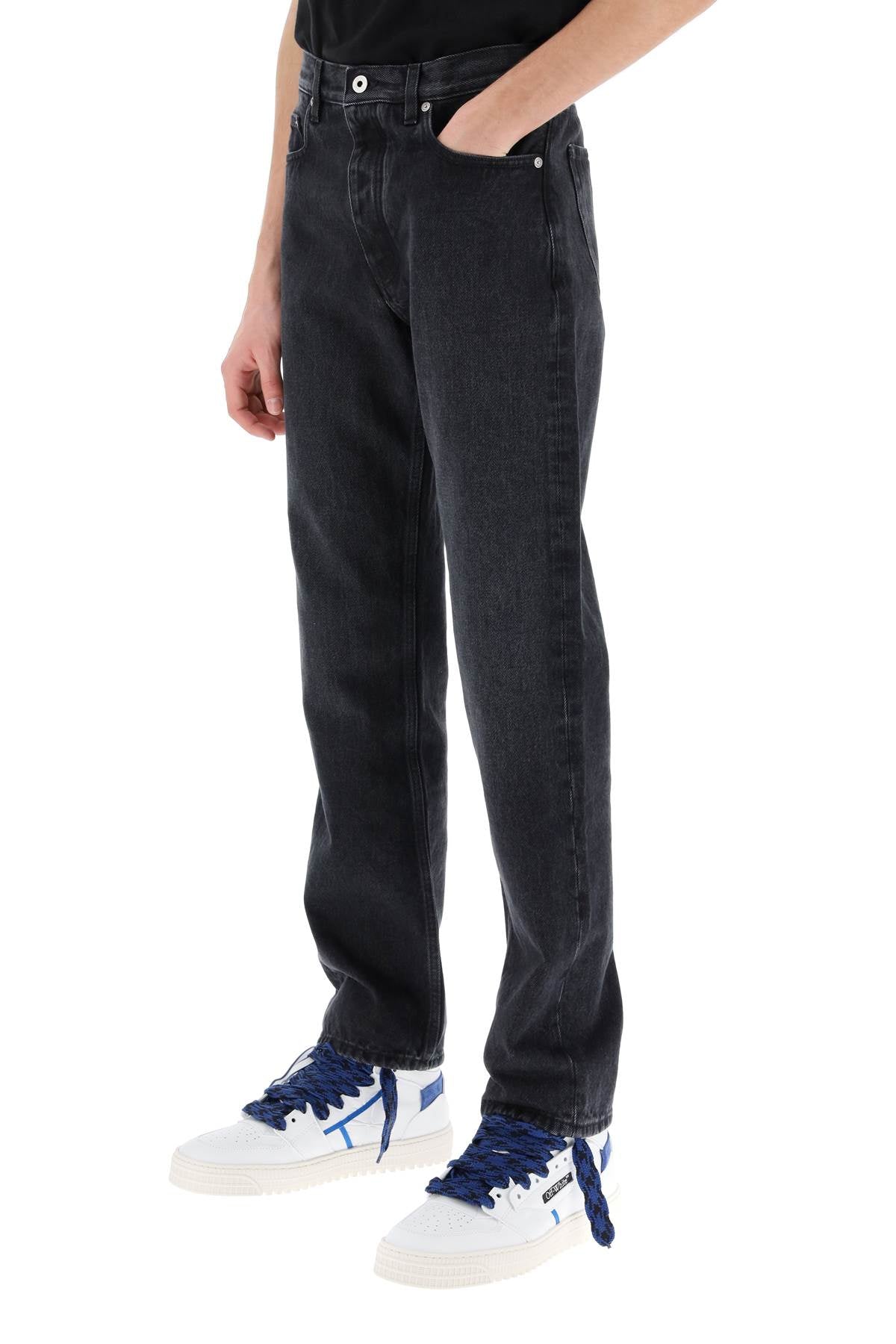 Off-White Regular Fit Tapered Jeans image 3