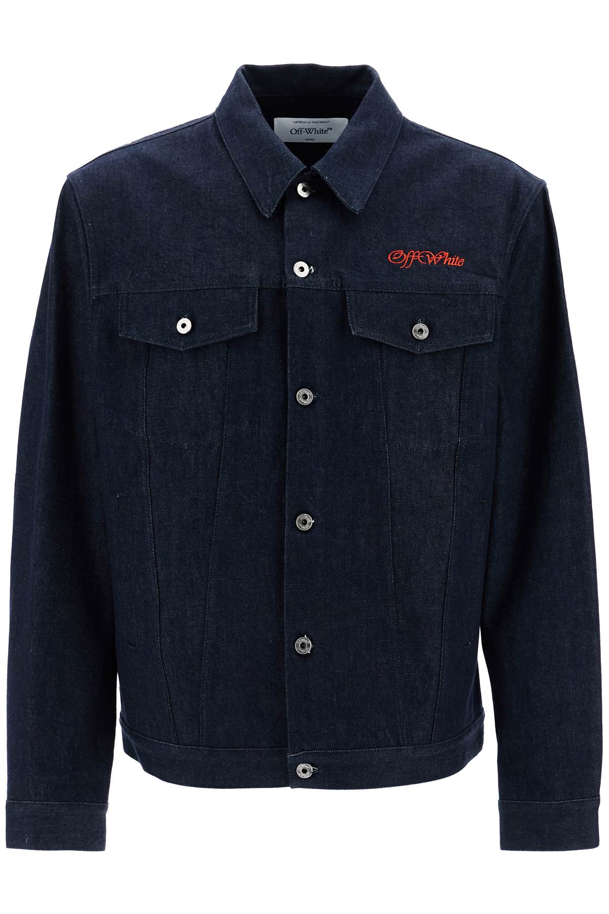 Off-White denim shirt jacket with button closure image 0