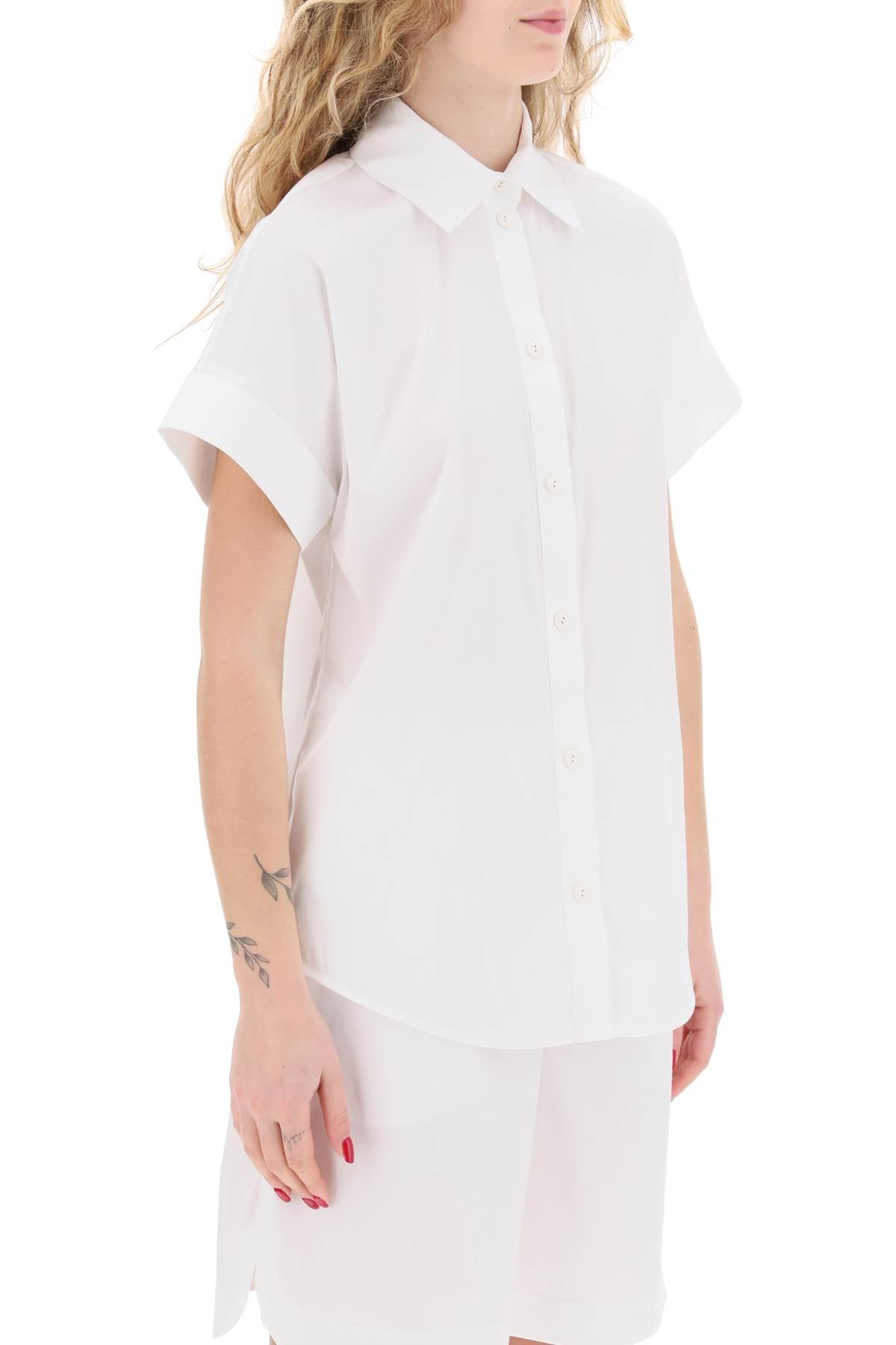 Max Mara Beachwear 'Oriana' Short-Sleeve Cotton Shirt image 1