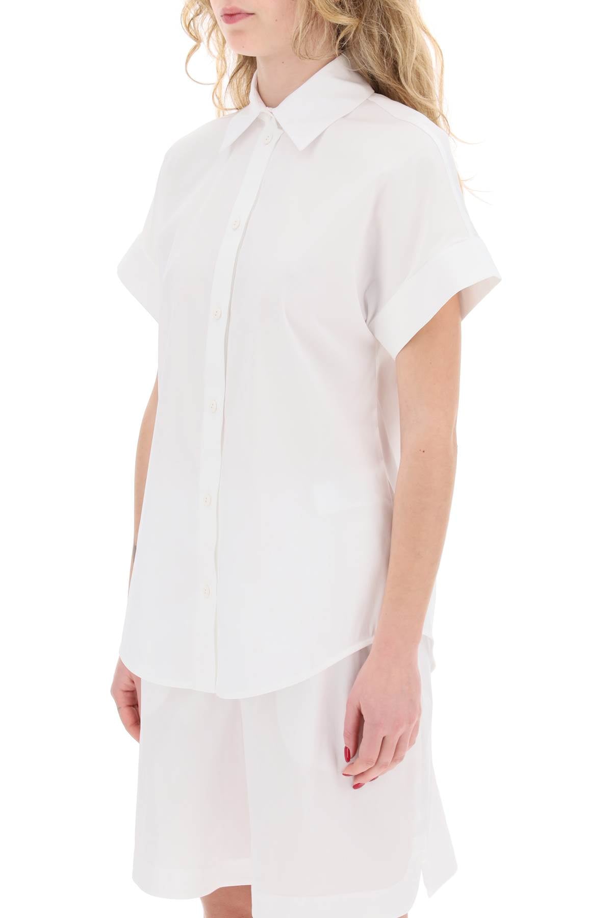 Max Mara Beachwear 'Oriana' Short-Sleeve Cotton Shirt image 3