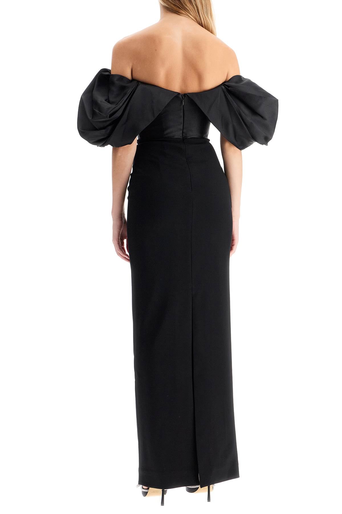 Solace London Sian Long Dress: Elegant Panelled Crepe Gown image 2