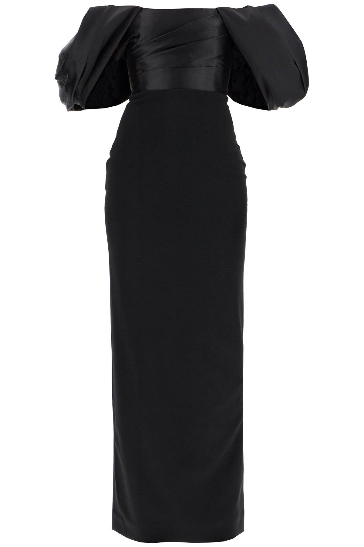 Solace London Sian Long Dress: Elegant Panelled Crepe Gown image 0