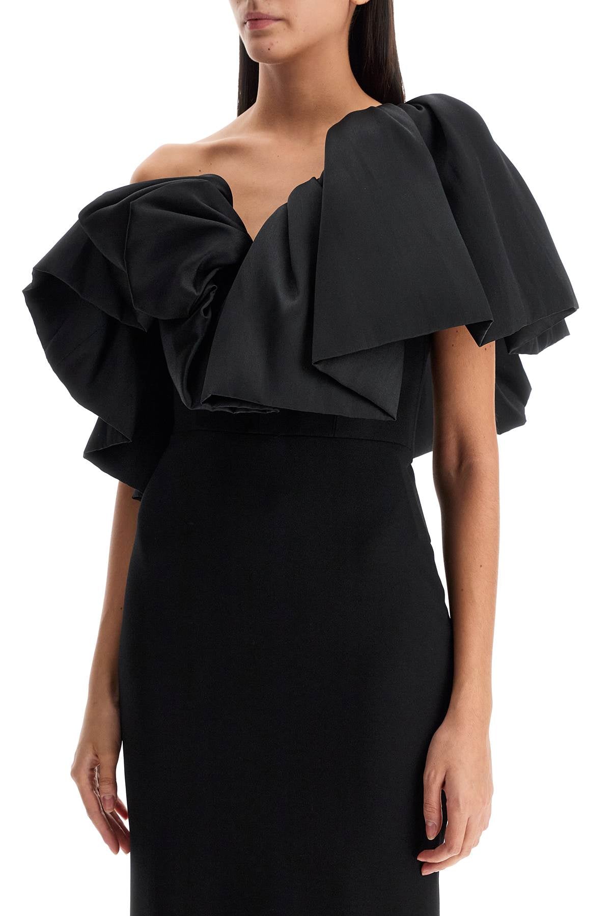 Solace London One-Shoulder Mikado Ruffle Long Dress image 3