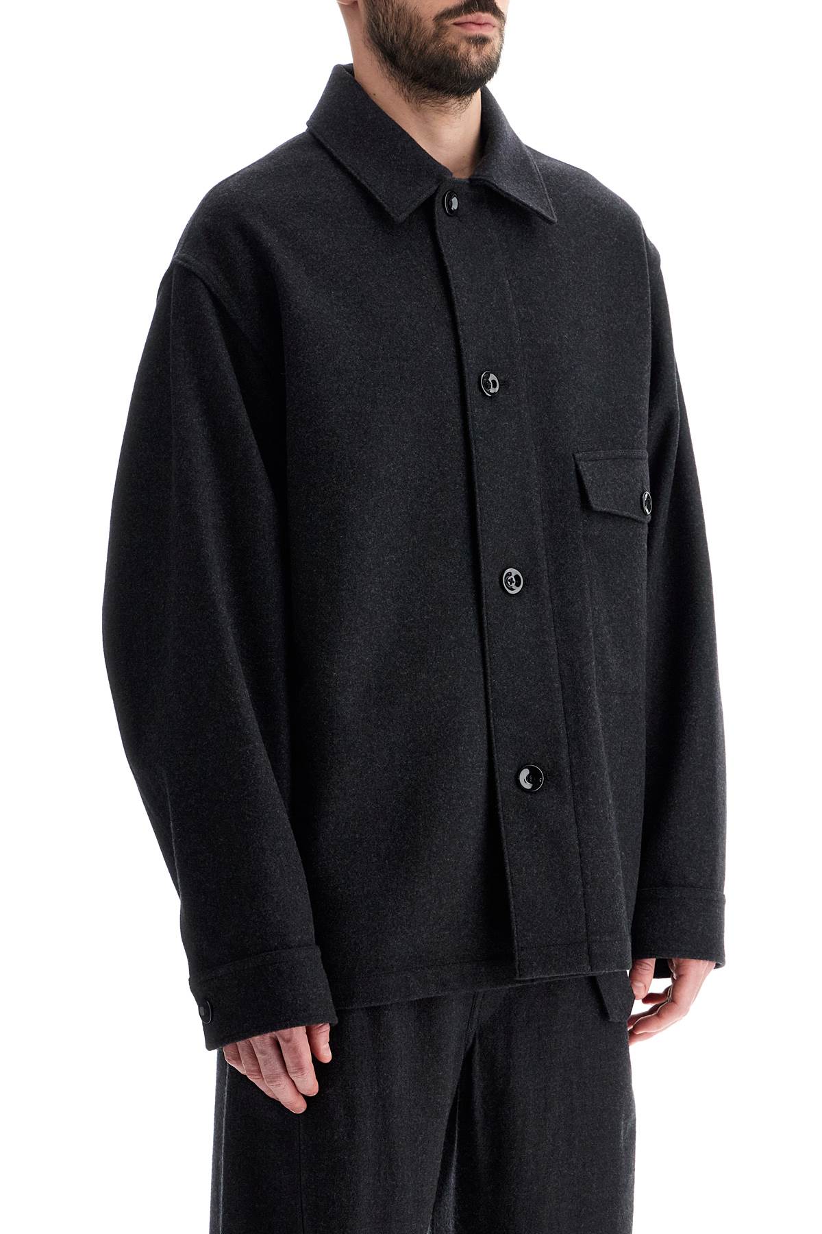 Lemaire wool felt overshirt in image 1