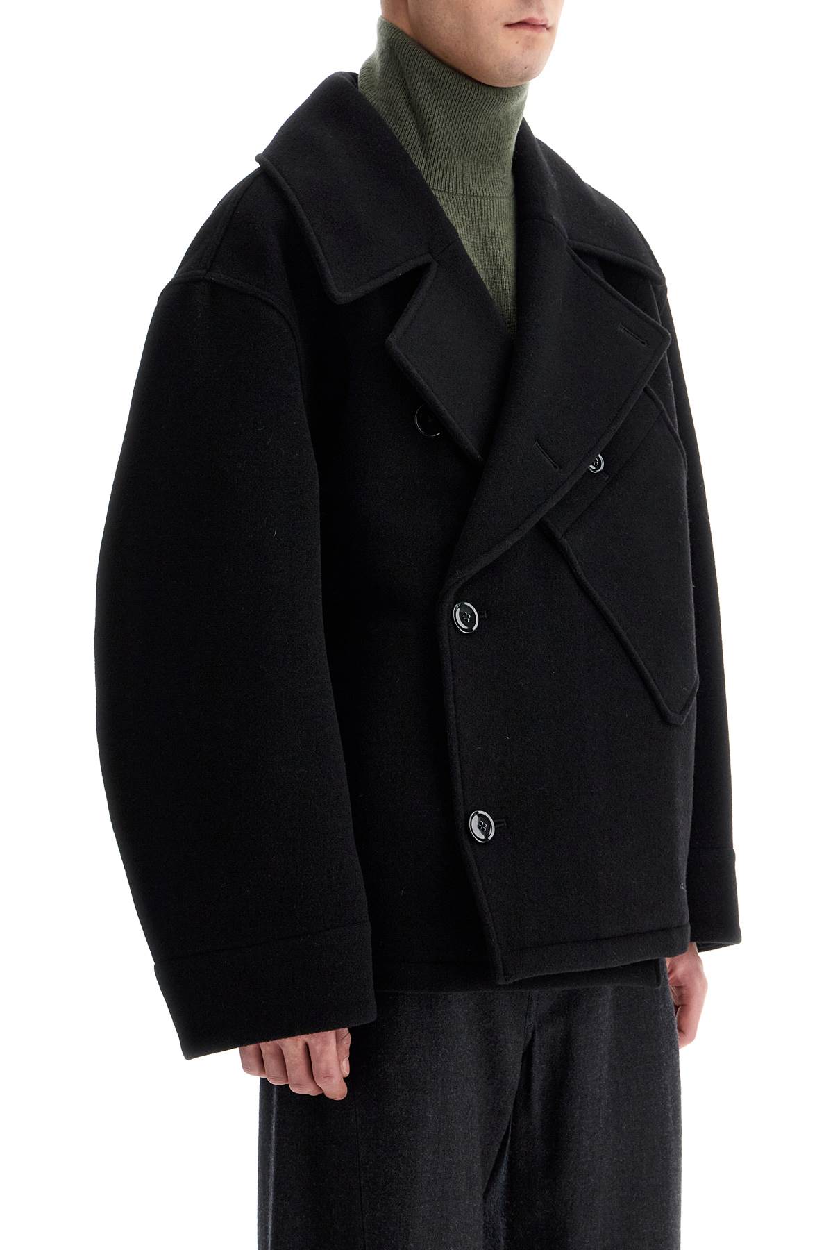 Lemaire Double-Faced Wool Boxy Caban Coat image 1