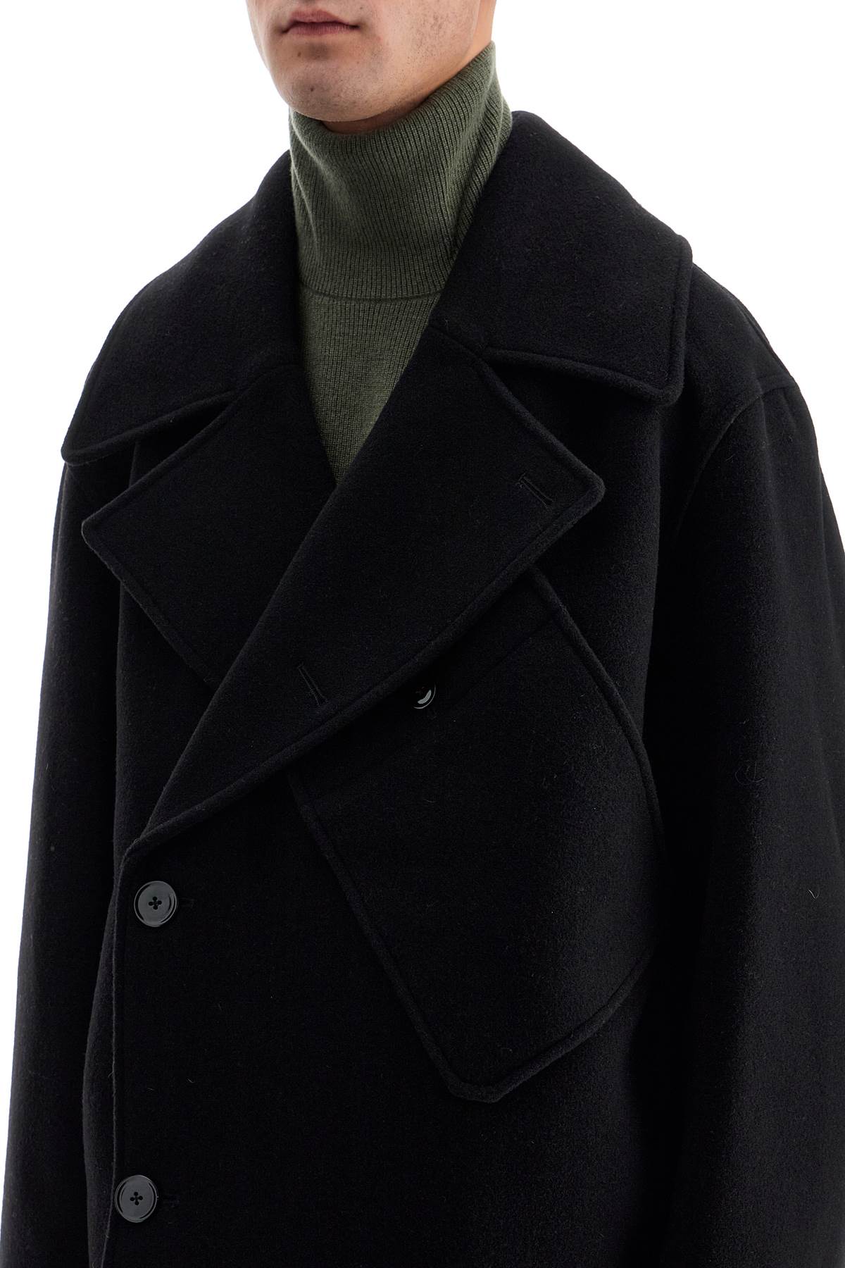 Lemaire Double-Faced Wool Boxy Caban Coat image 3