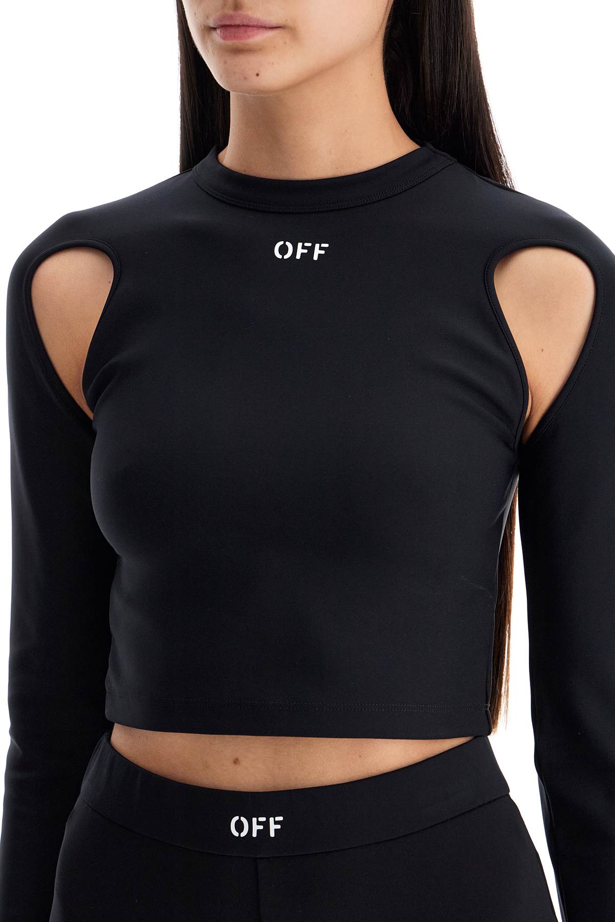 Off-White "cropped top with cut out detail image 3