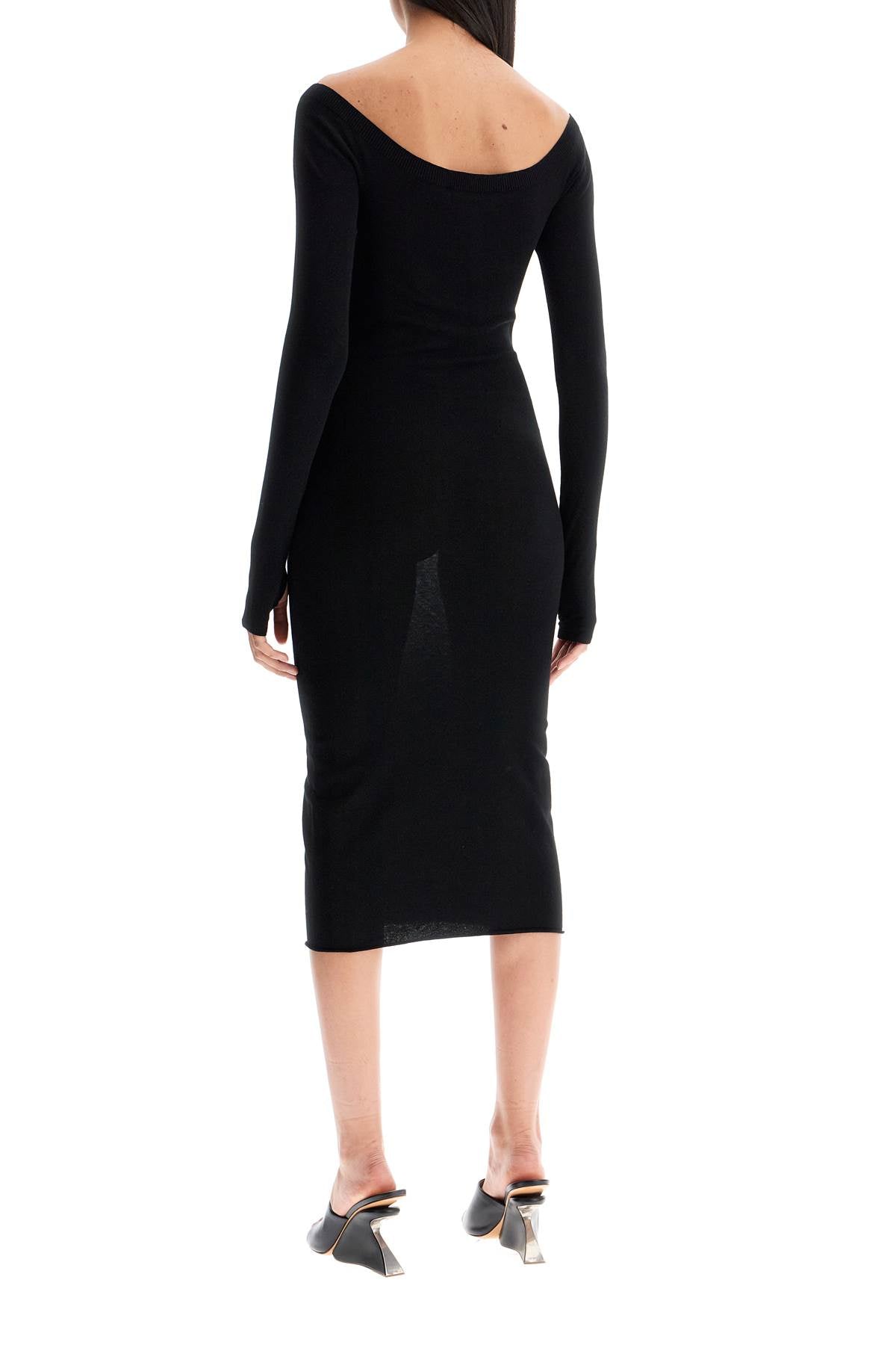 Off-White lightweight knit midi dress image 2