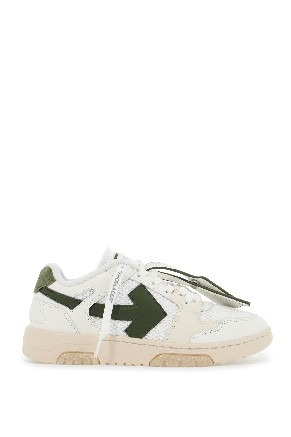 Off-White Slim Out of Office Sneakers - Textured Knit & Leather image 0