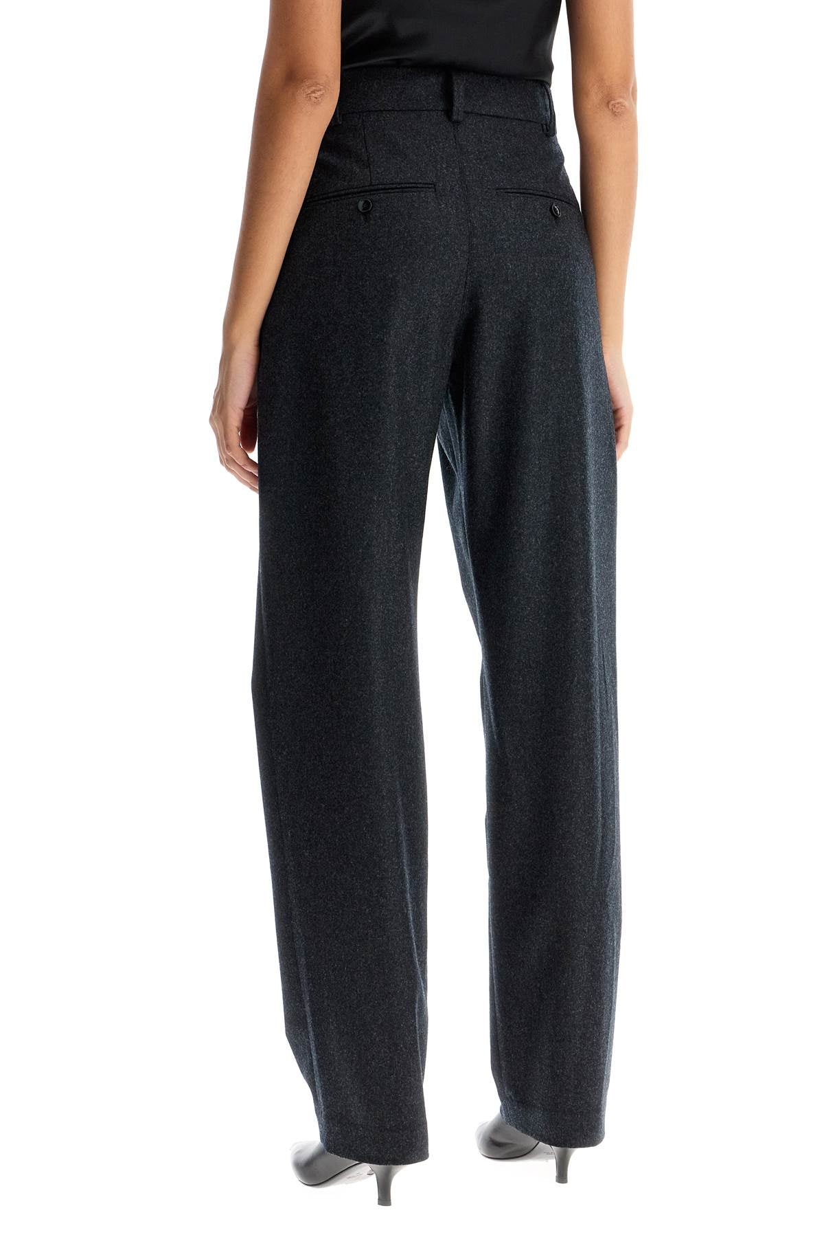 Isabel Marant Casile High Waist Wool Flannel Trousers image 2