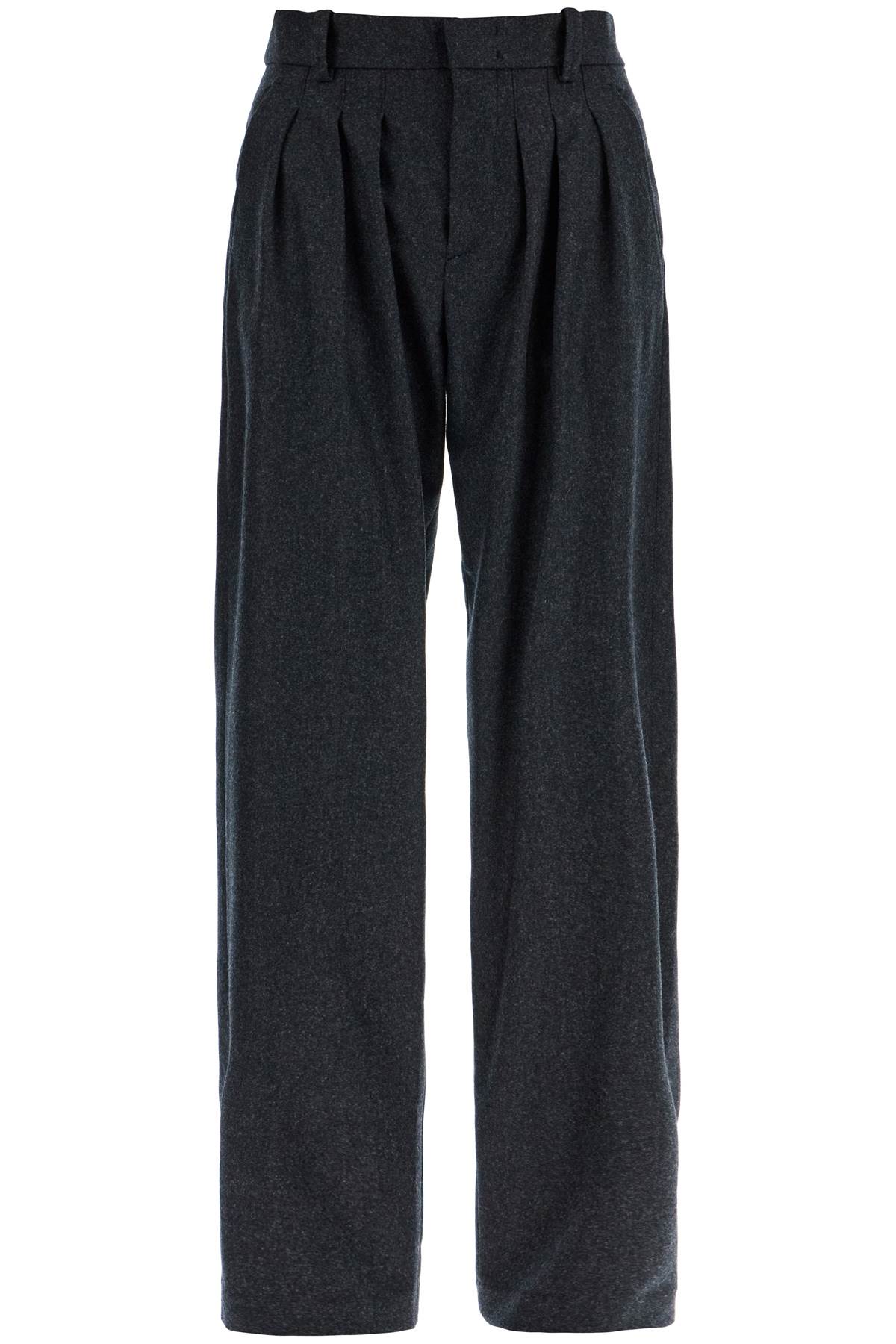 Isabel Marant Casile High Waist Wool Flannel Trousers image 0