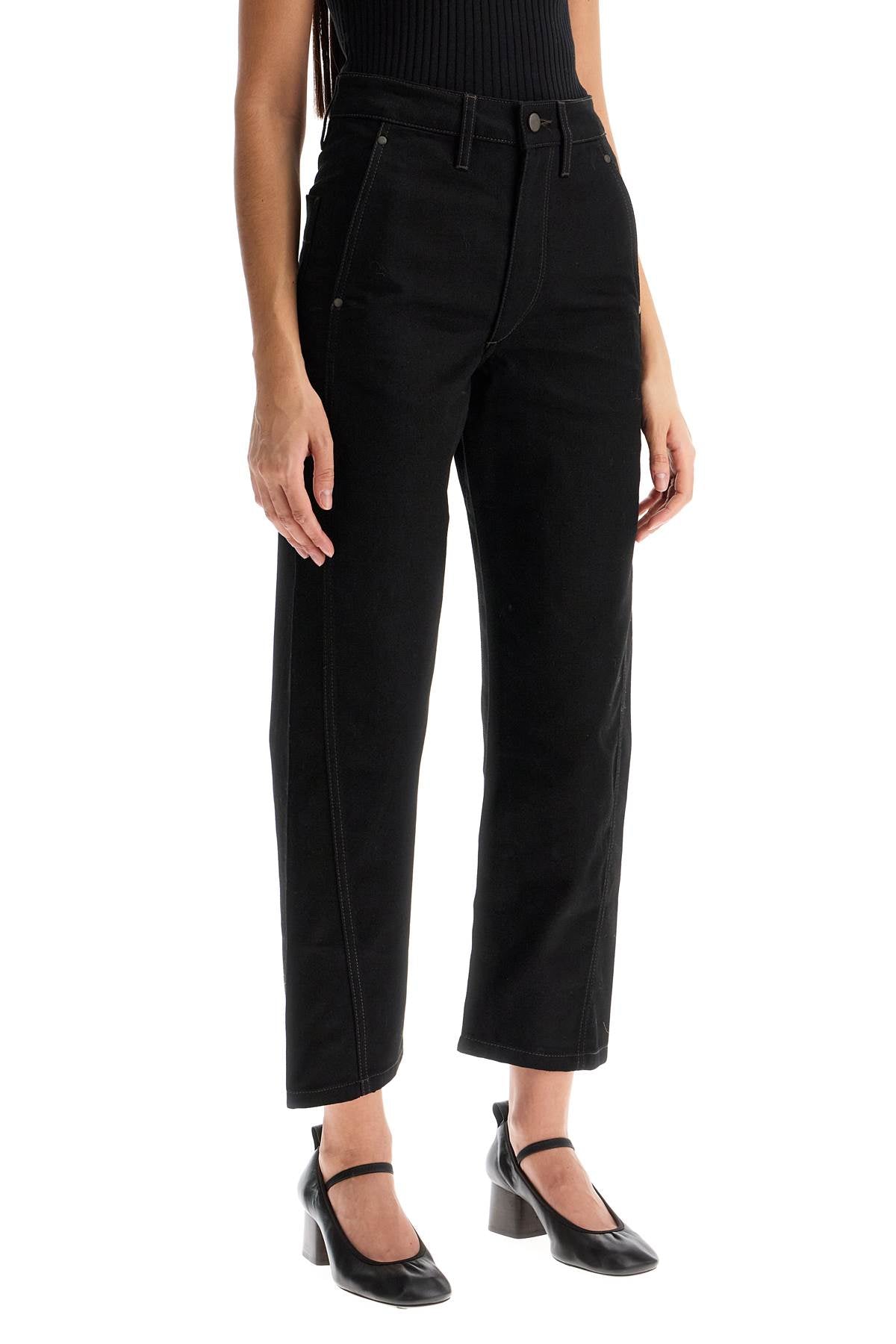 Lemaire Cropped Cotton Drill Pants with Twisted Seams image 1