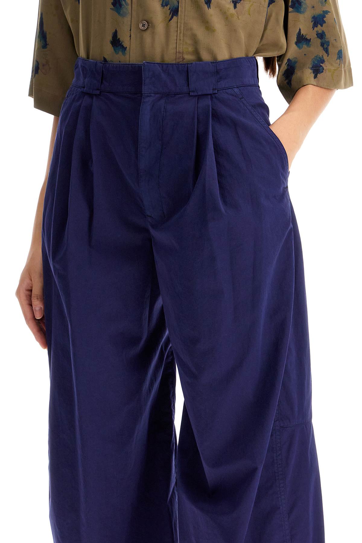 Lemaire Wide-Leg Draped Cotton Pants image 3