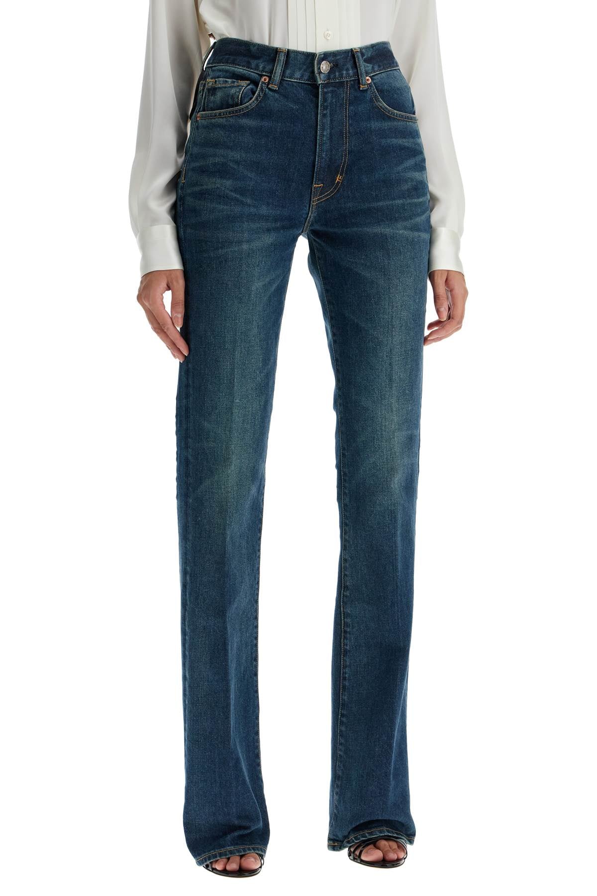 Tom Ford flare mid-rise jeans with image 1