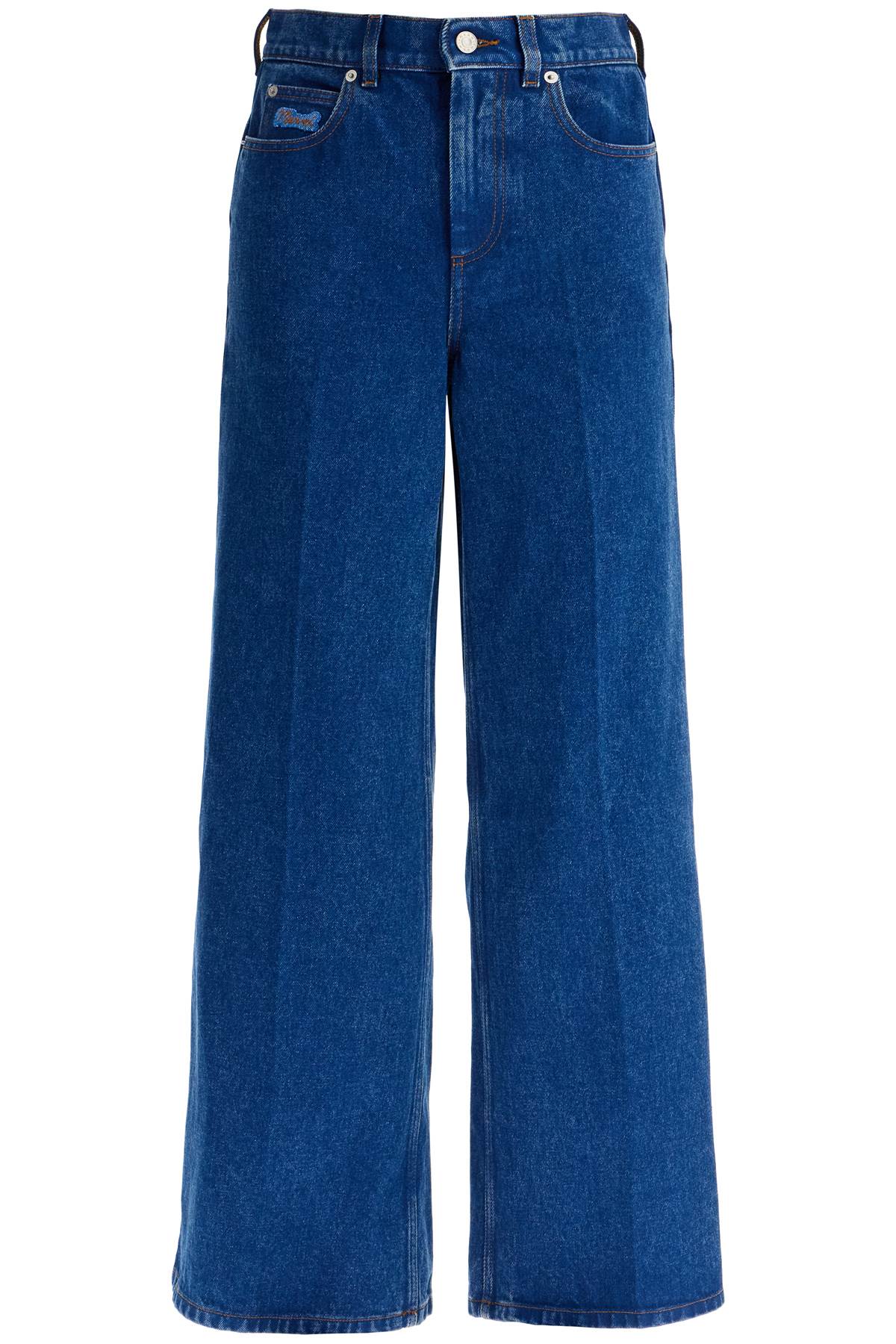 Marni Wide-Leg Flared Organic Cotton Denim Jeans image 0