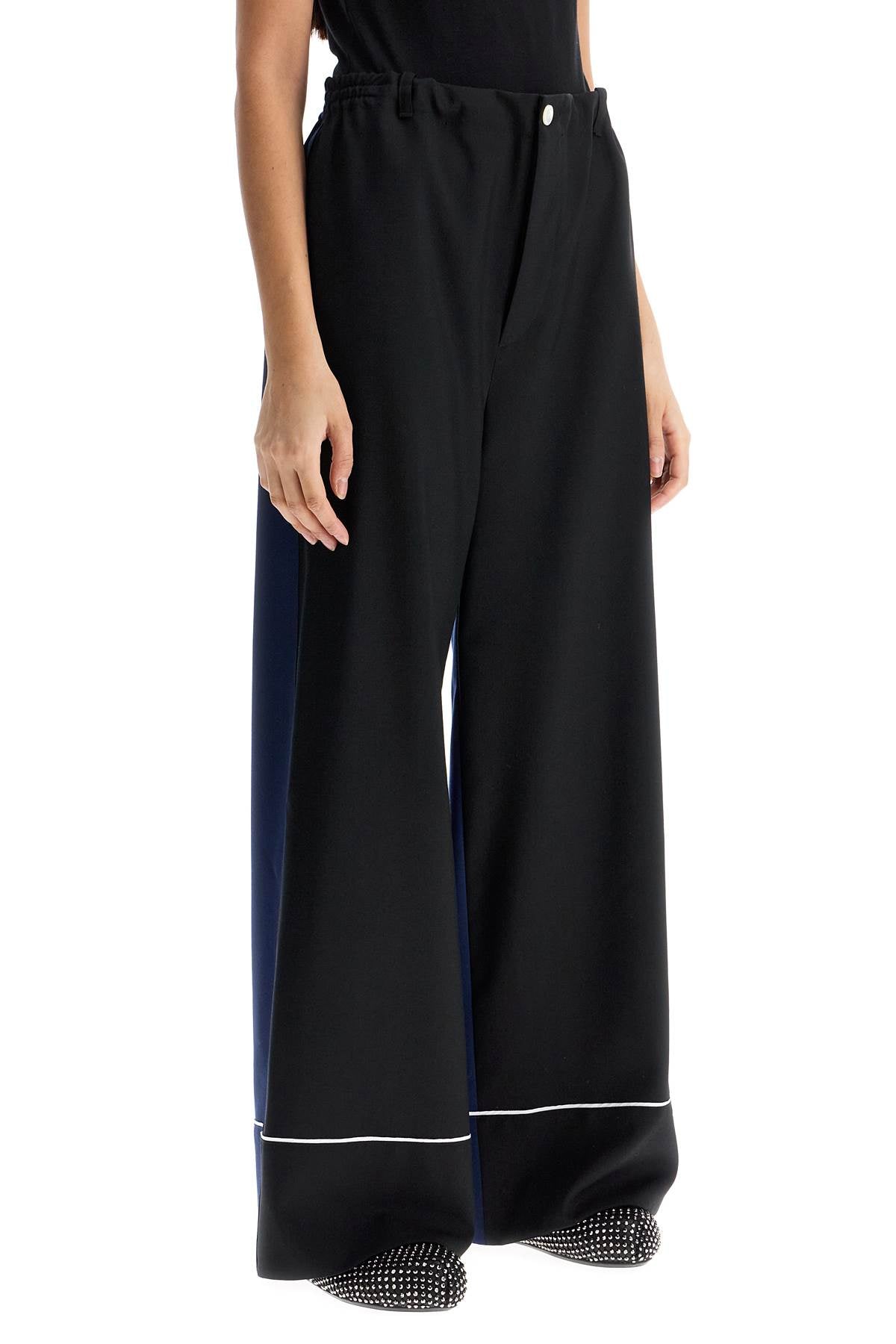 Marni elegant black virgin wool trousers image 1