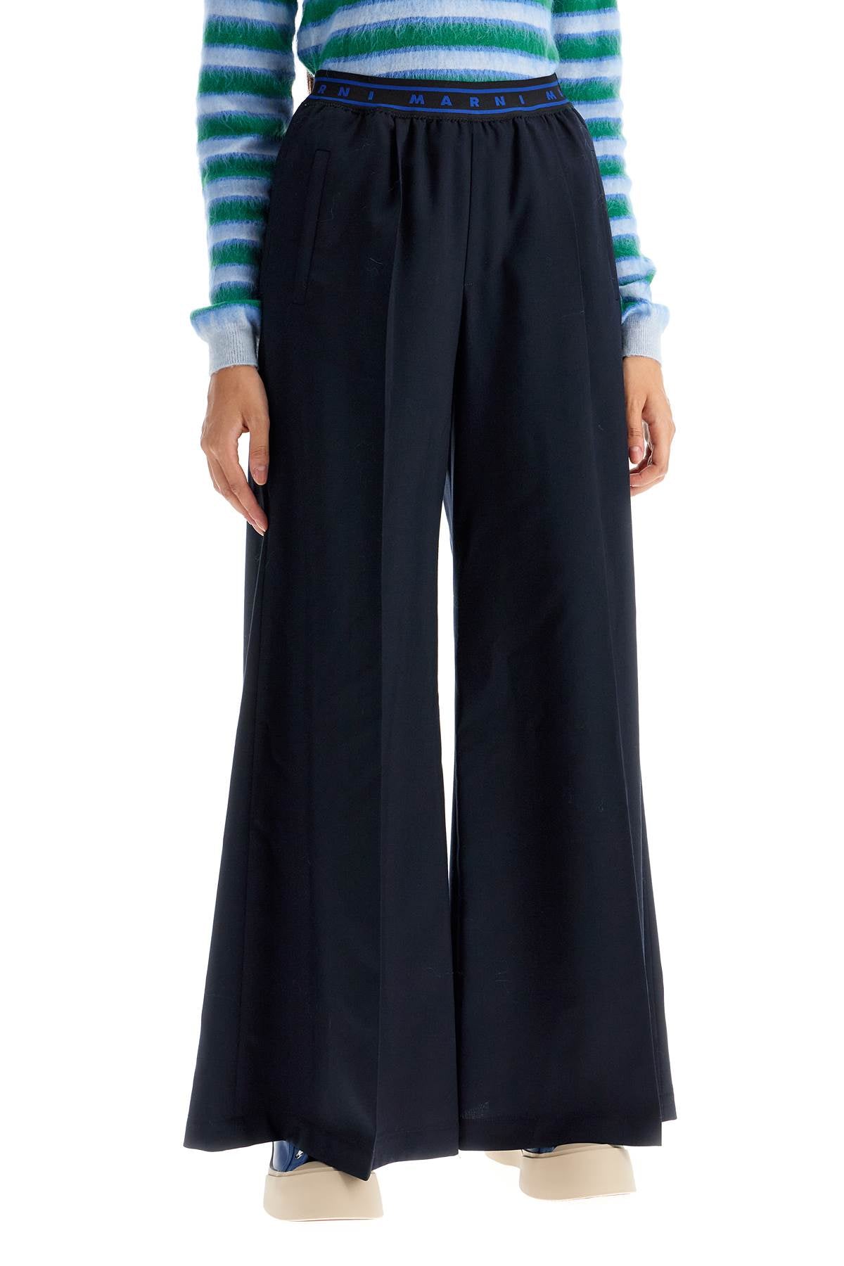 Marni tropical wool palazzo pants for image 1