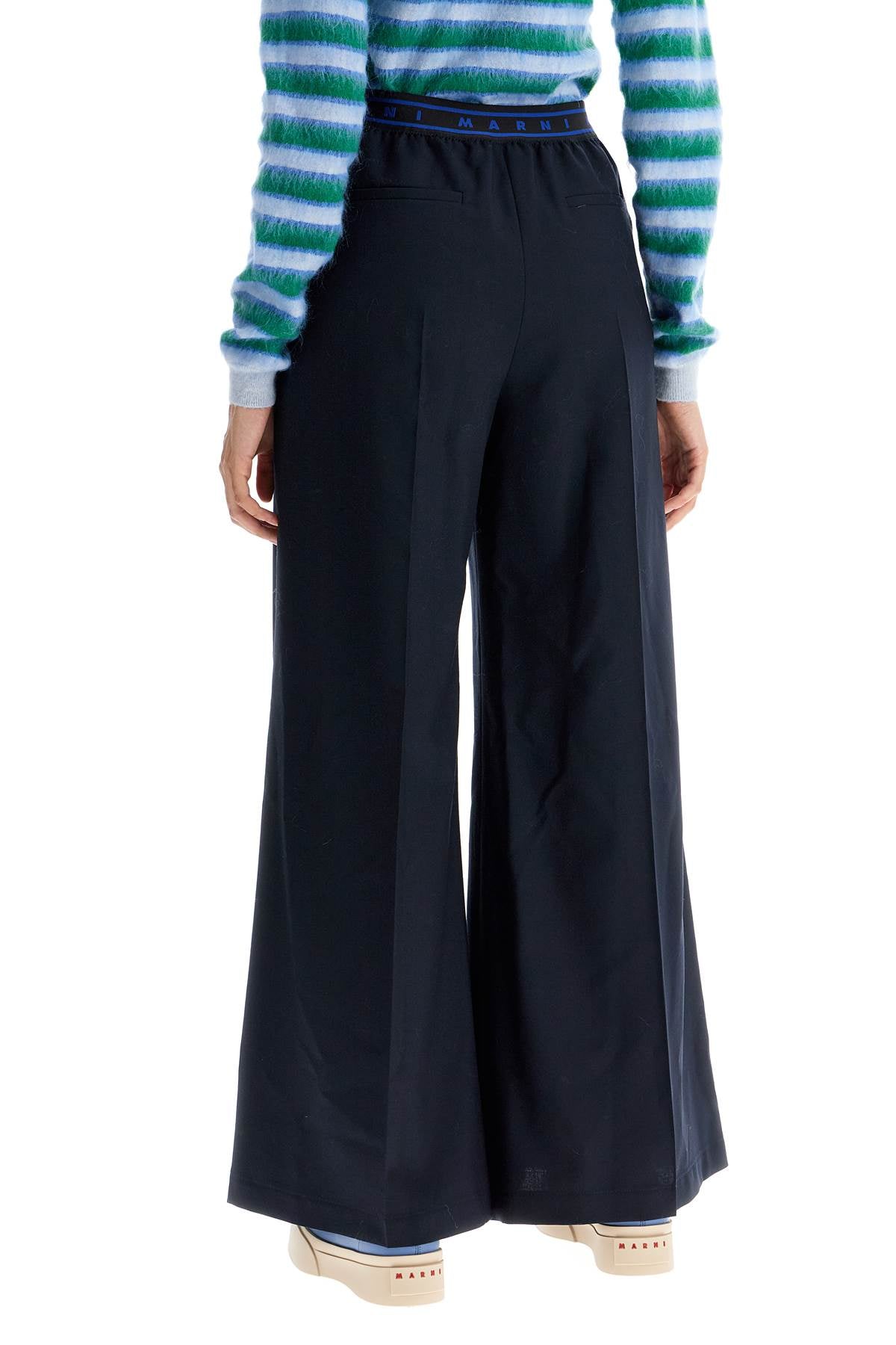 Marni tropical wool palazzo pants for image 2