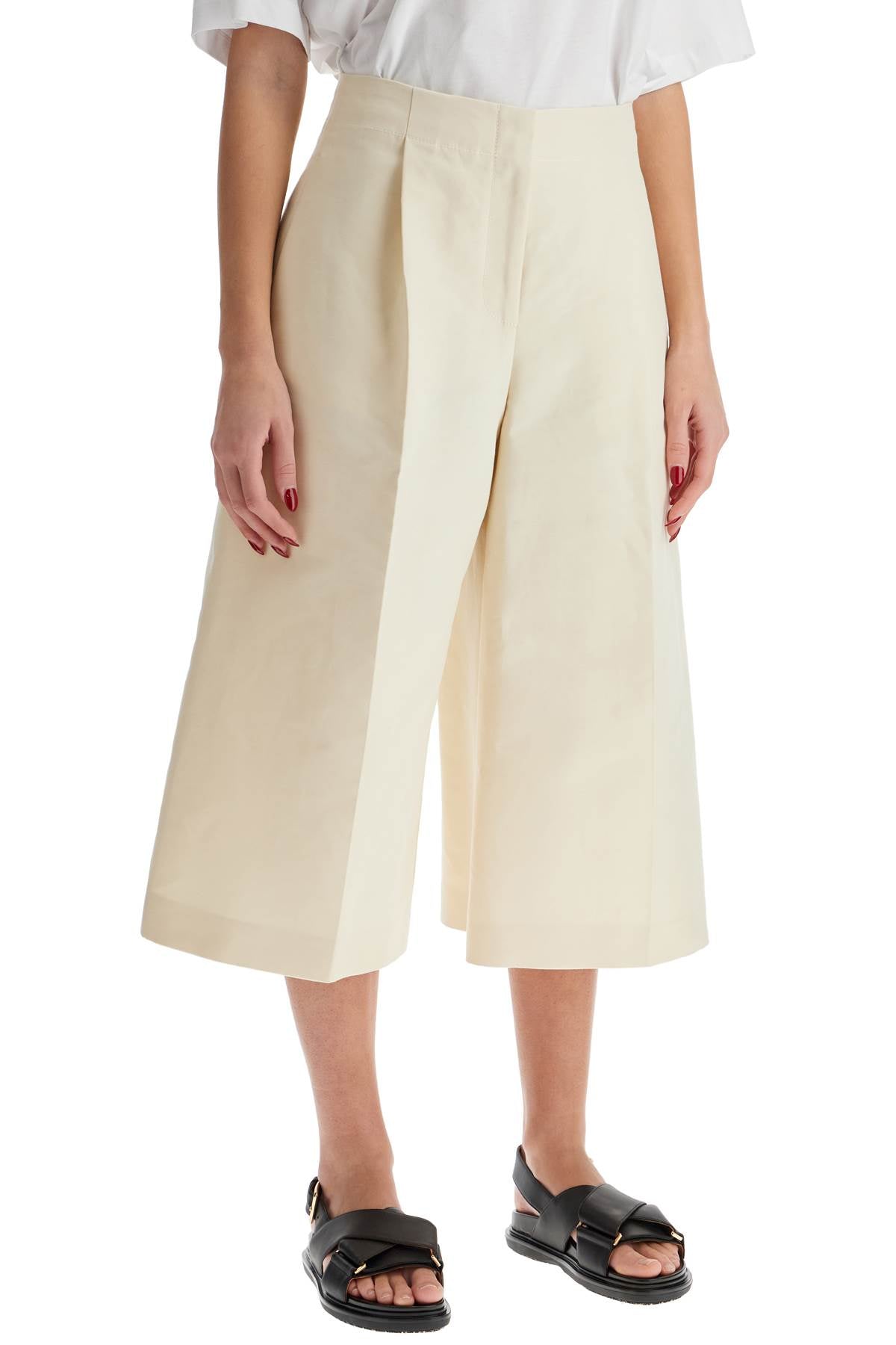 Marni Women's Cropped Wide Leg Cotton Pants image 1