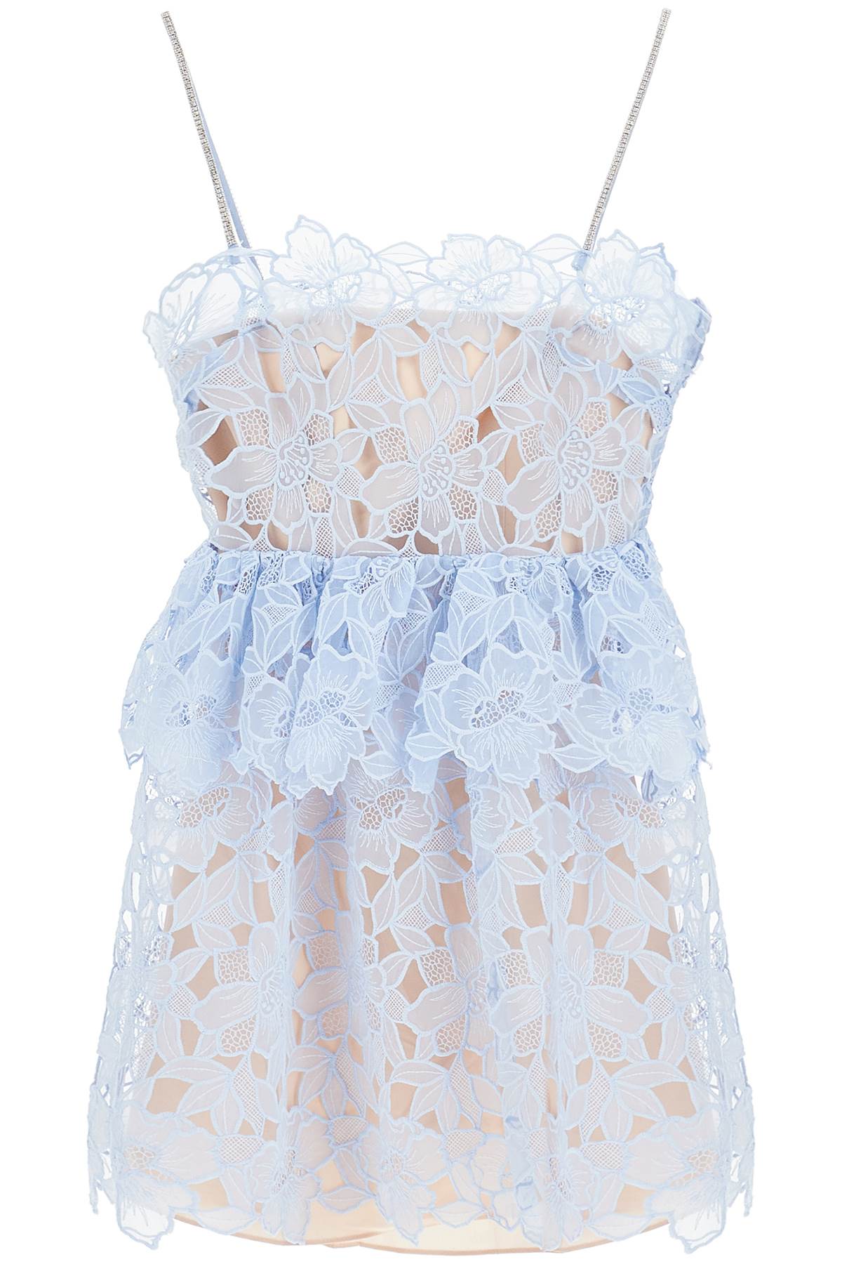 Self Portrait mini organza lace dress in 9 image 0