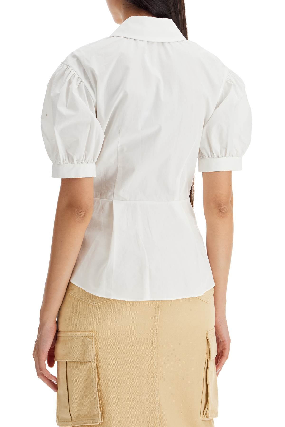 Self Portrait fitted cotton shirt with tailored image 2