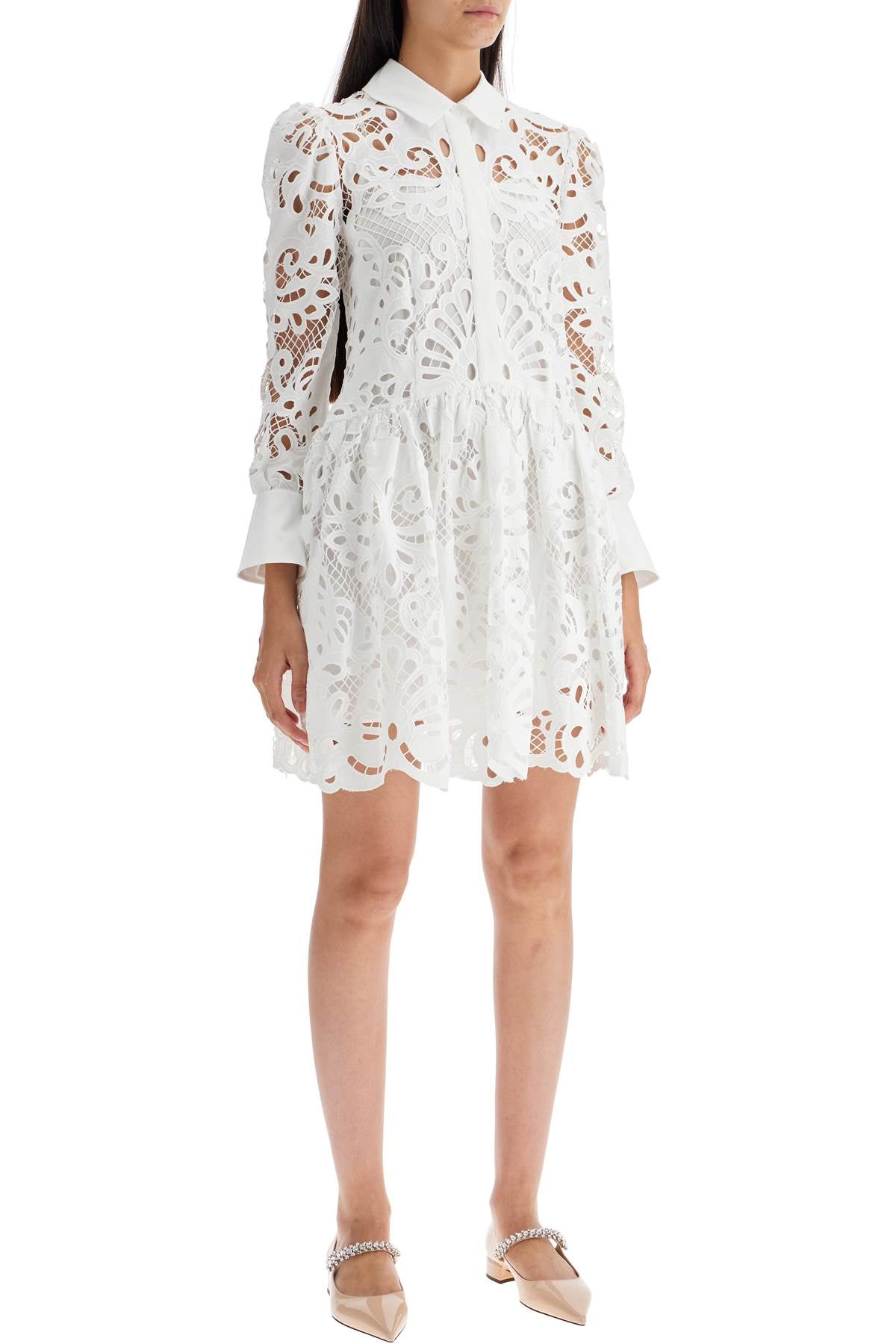 Self Portrait floral lace chemisier dress image 1