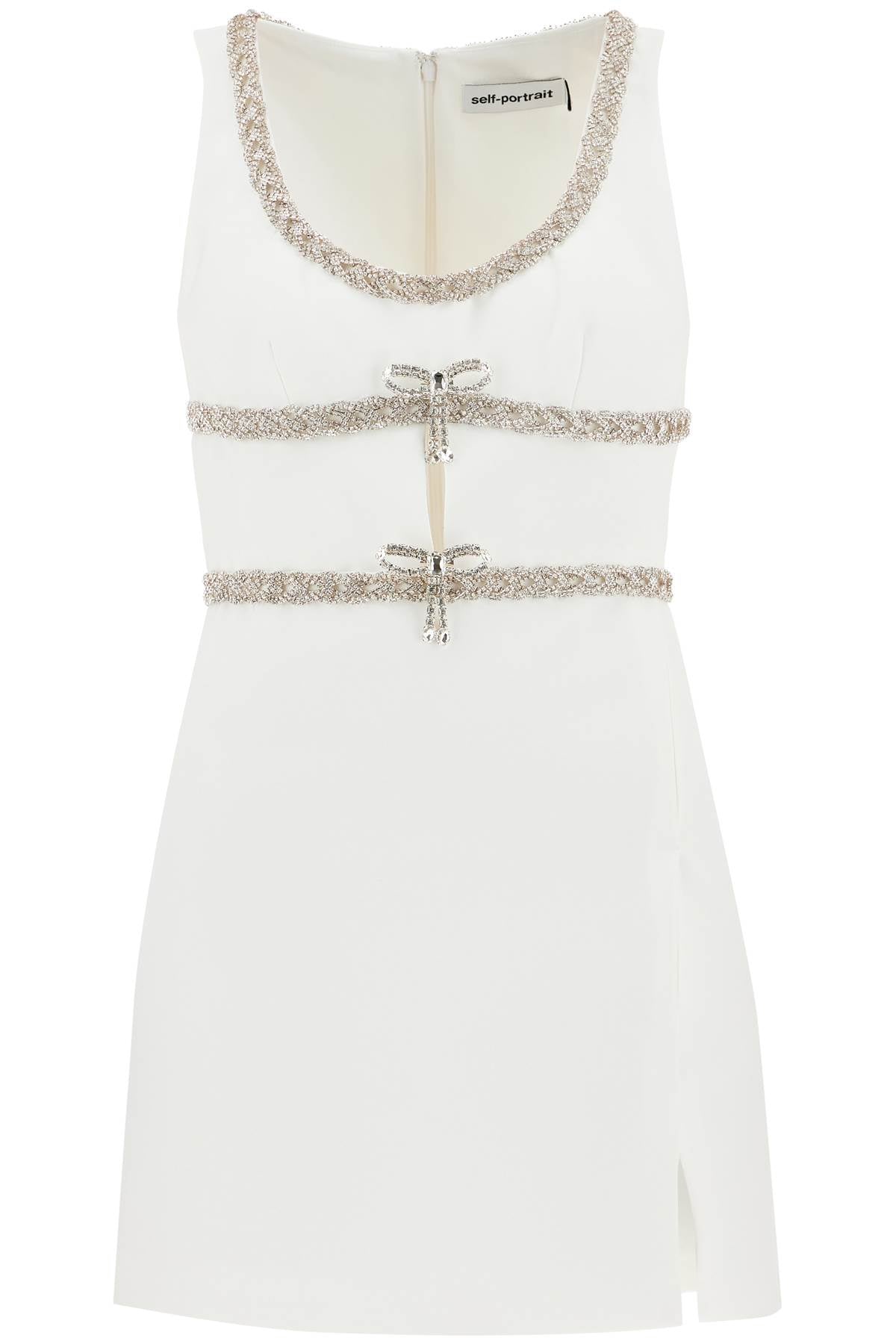 Self-Portrait Crystal-Embellished Sleeveless Sheath Dress image 0