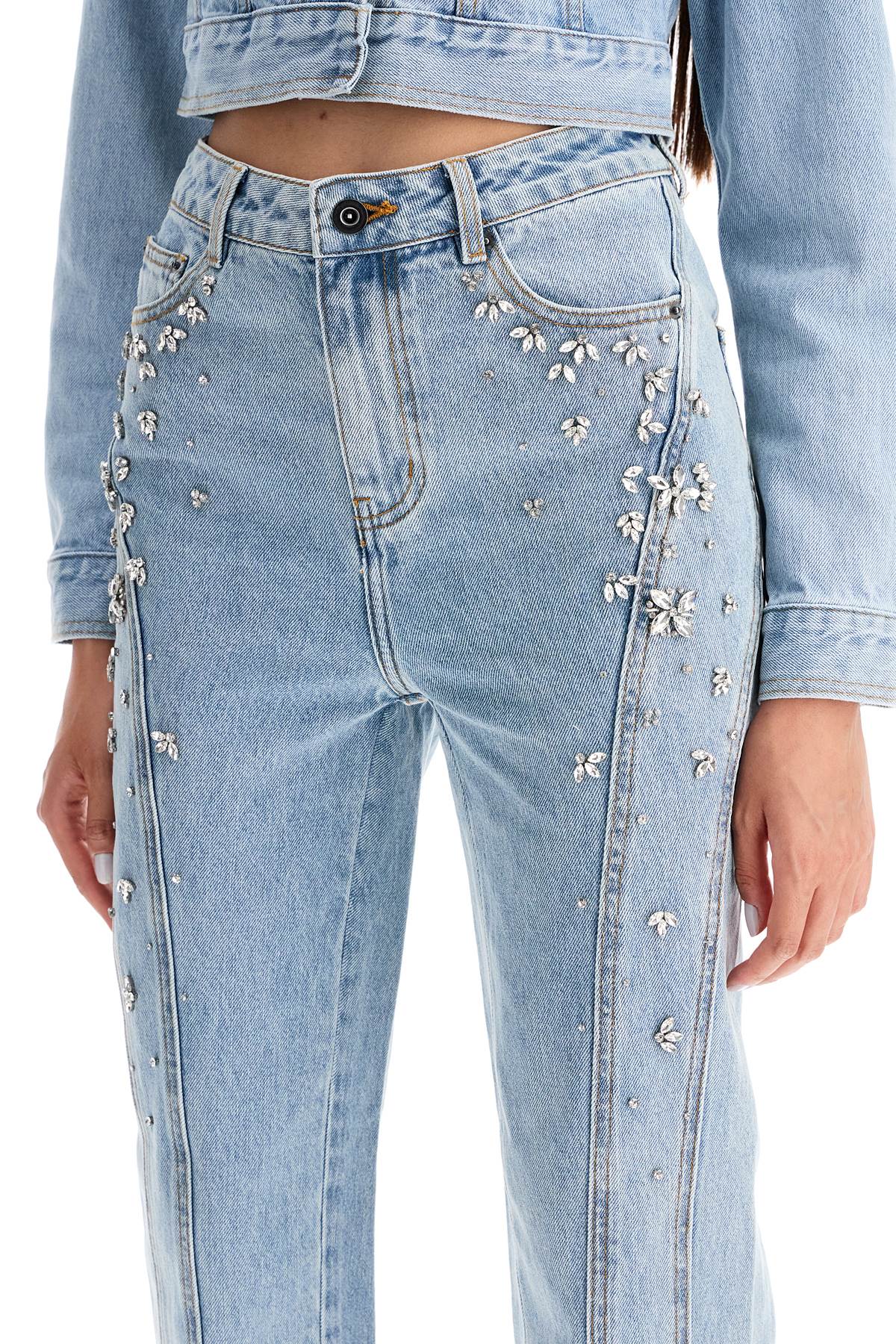 Self Portrait straight jeans with crystals image 3