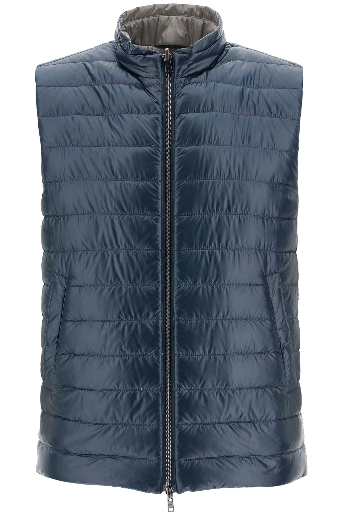 HERNO reversible black polyamide gilet image 0