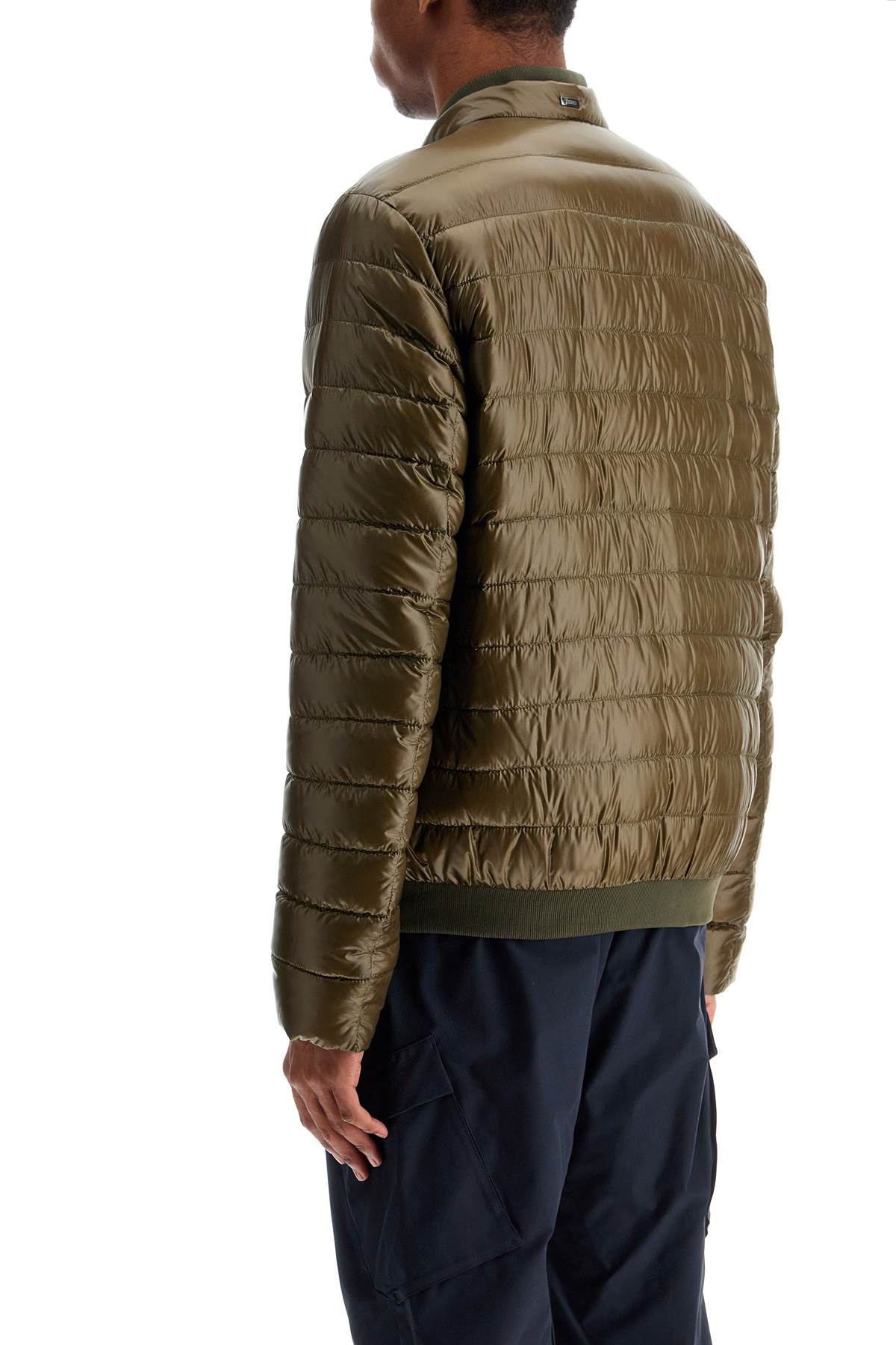 HERNO military green down jacket in polyamide with high collar image 2