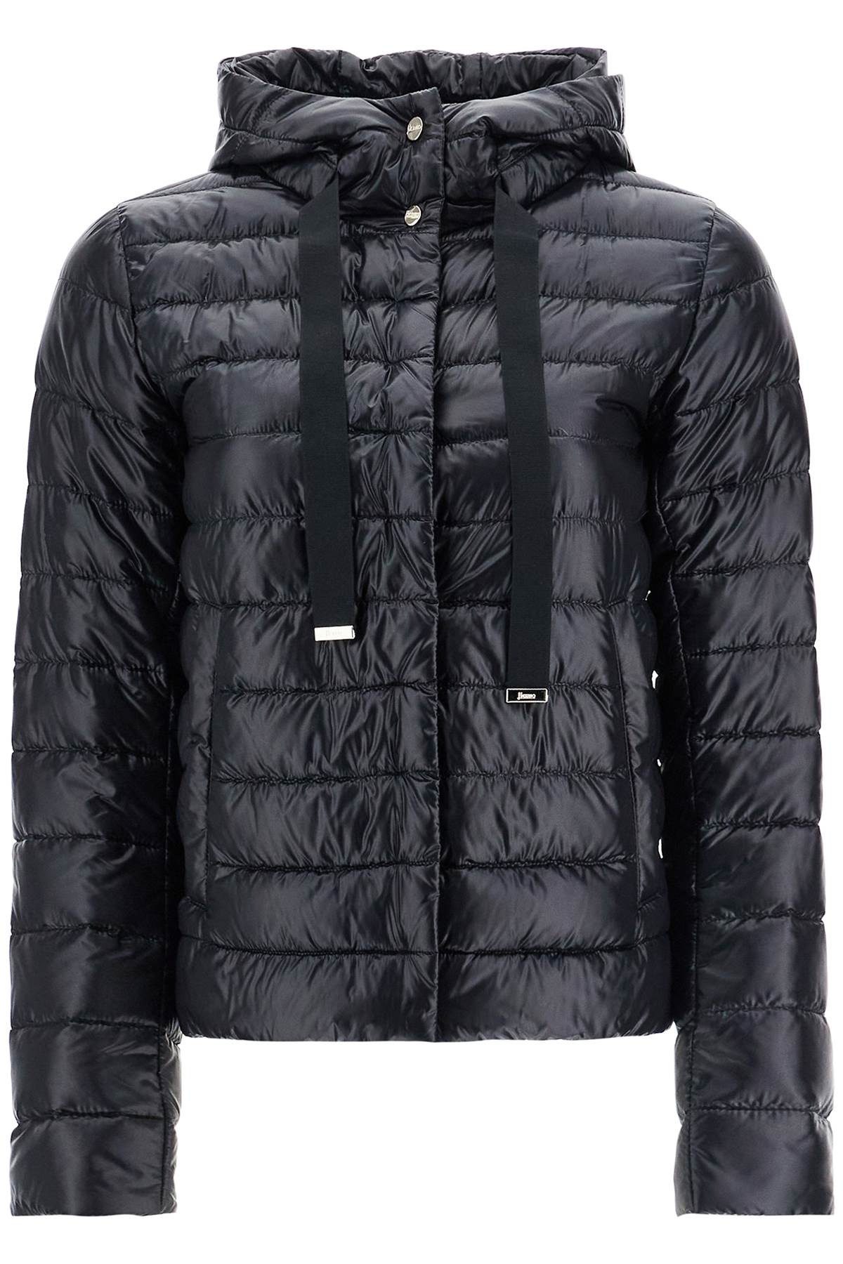 HERNO ultra-lightweight black nylon down jacket with hood image 0