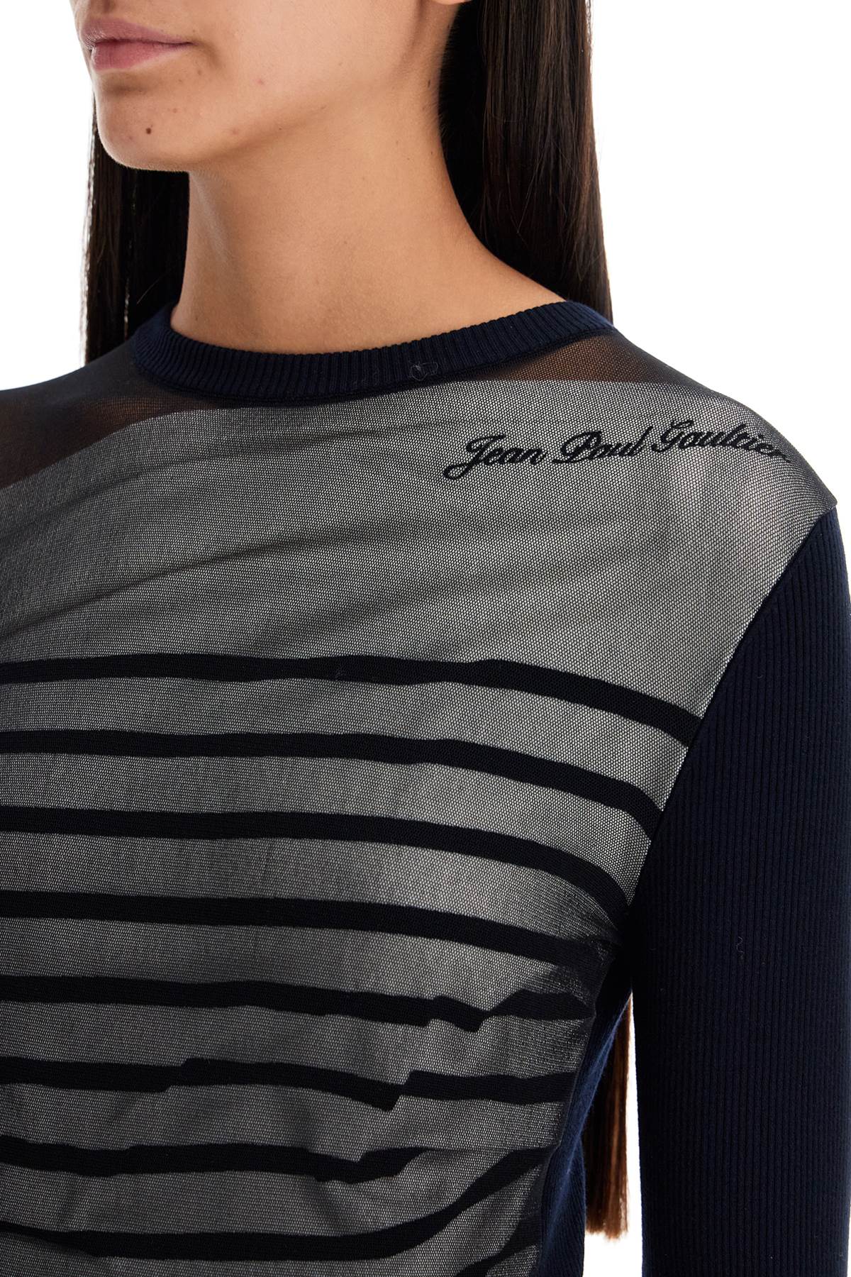 JEAN PAUL GAULTIER "striped mesh sailor shirt image 3