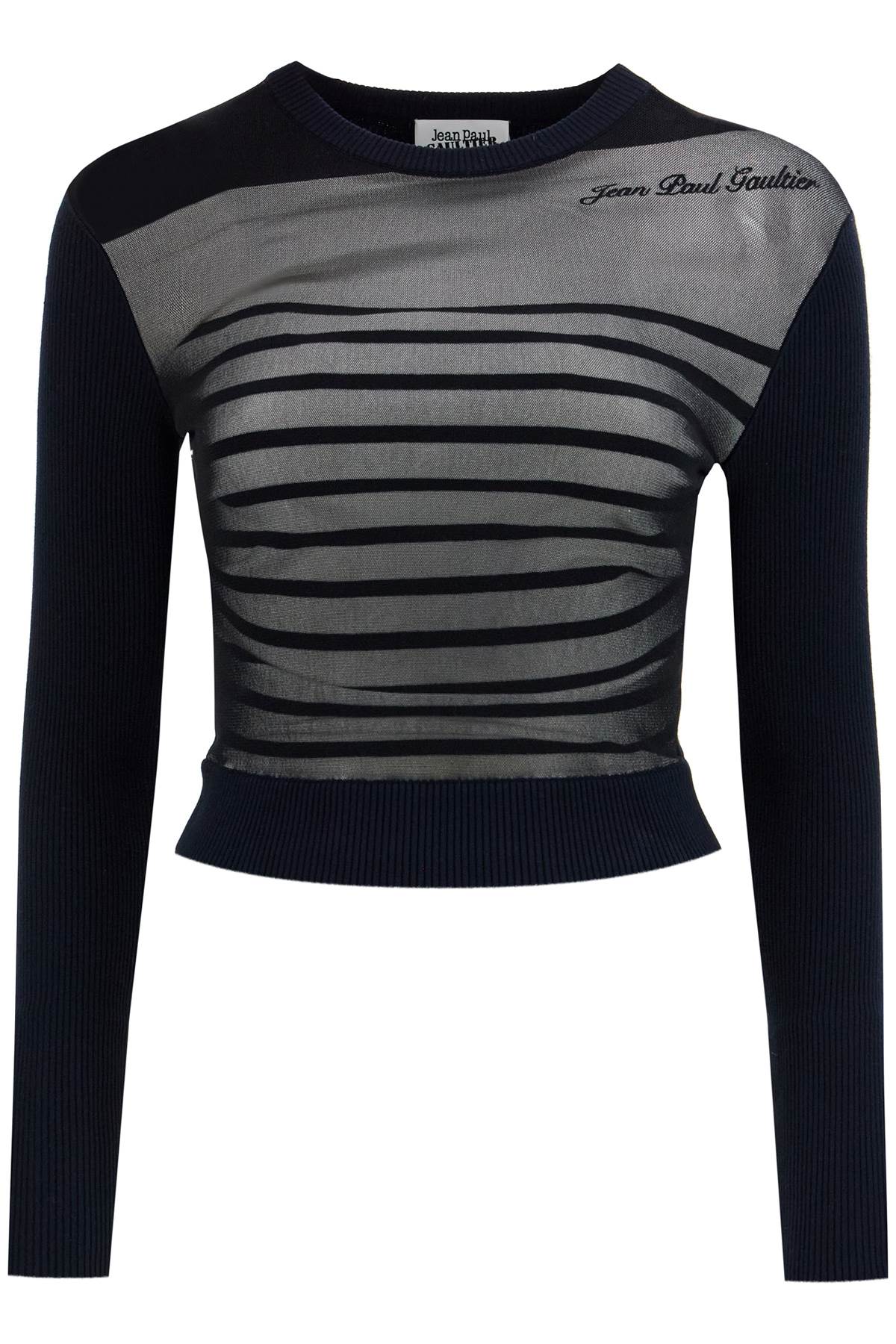 JEAN PAUL GAULTIER "striped mesh sailor shirt image 0