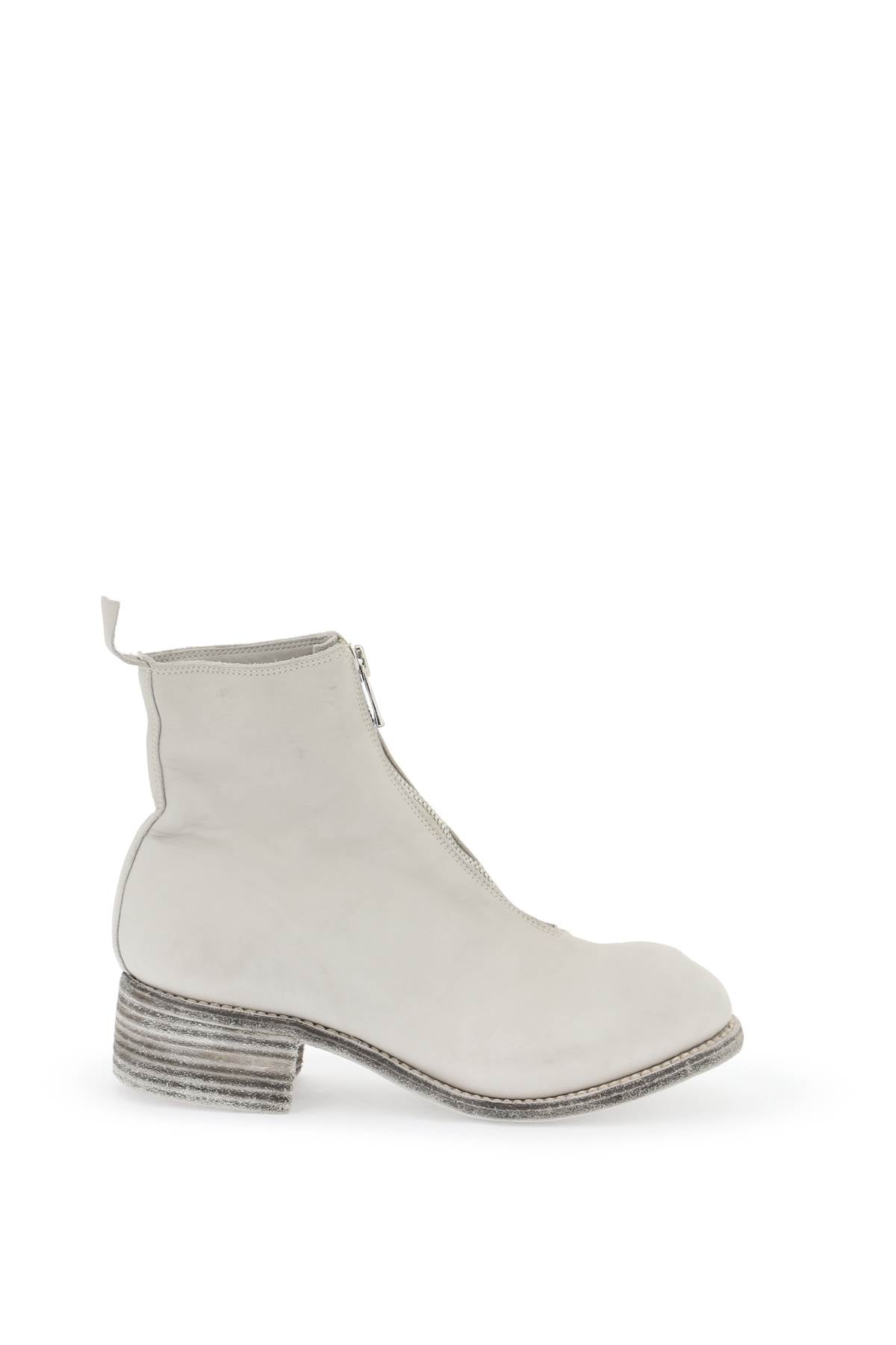 Guidi front zip leather ankle boots image 0