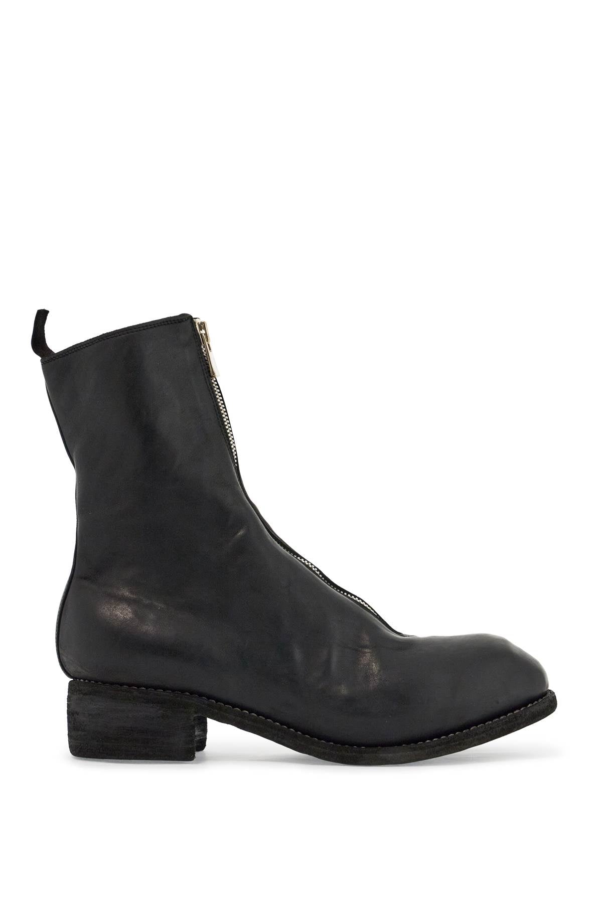 Guidi black horse and calf leather boots with side zip image 0