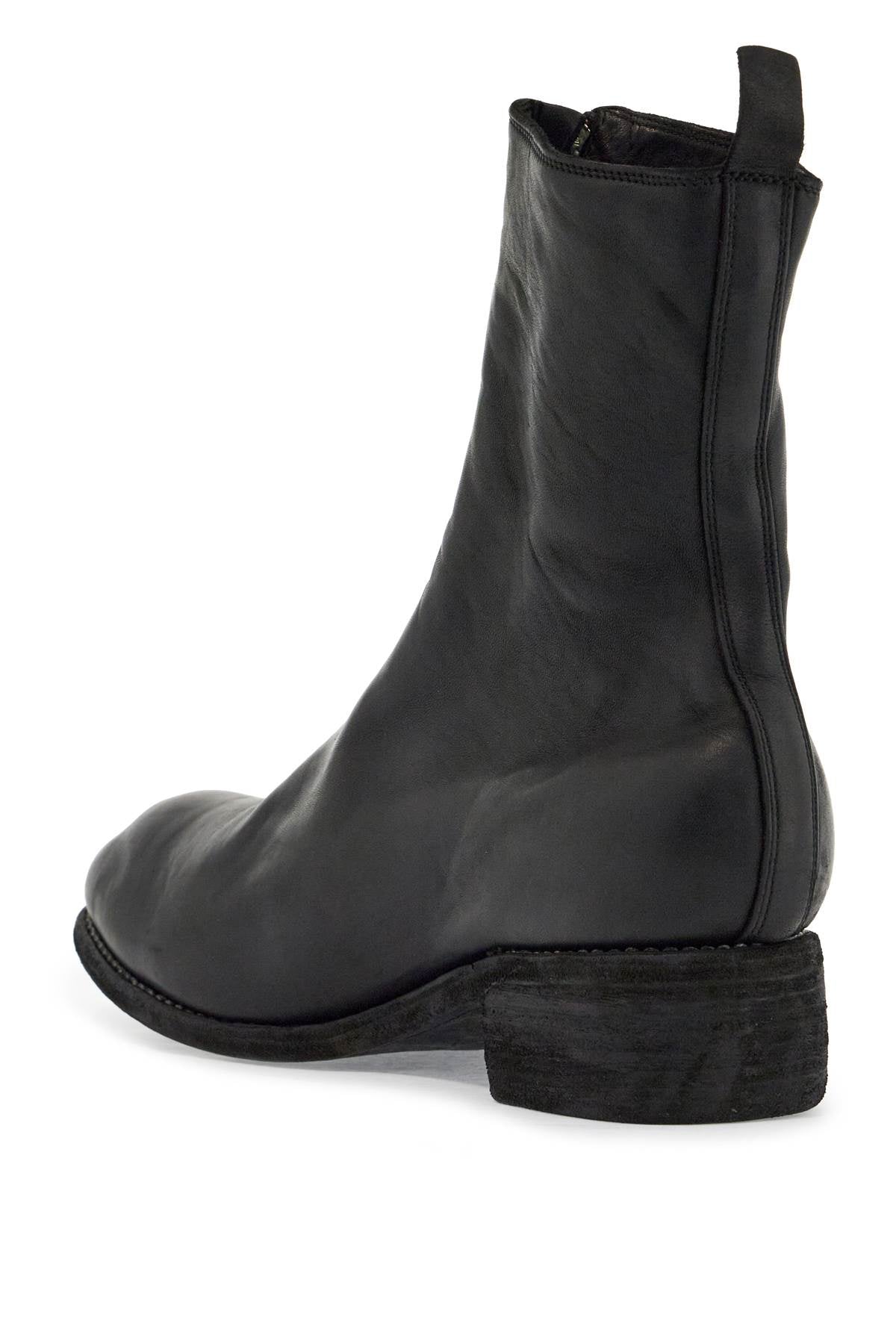 Guidi black horse and calf leather boots with side zip image 2